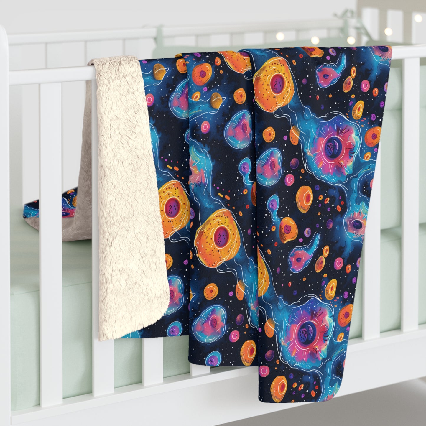 Birth of Celestial Life Sherpa Fleece Blanket - Look into the Origins of the Universe from Your Couch! Available in 2 sizes.
