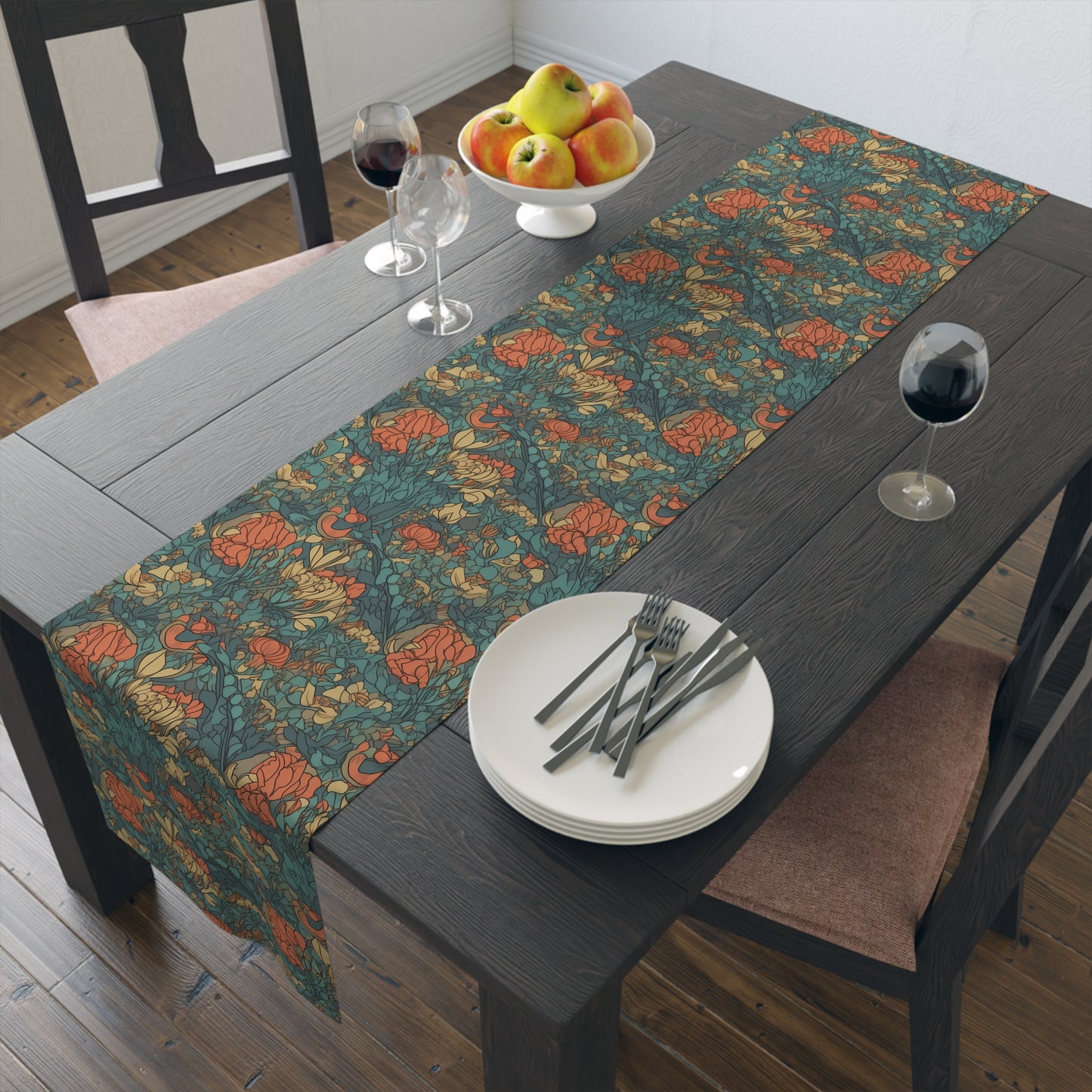 Bohemian Stained Glass Serenity Table Runner - Infuse Your Table with Bohemian Elegance! Available in 2 sizes.