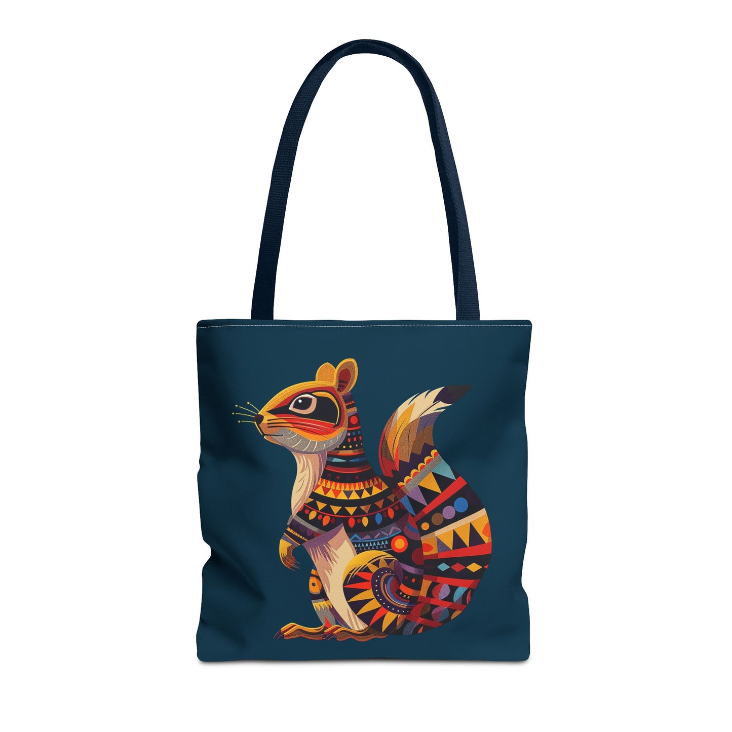 Autumn Squirrel Tote Bag - Wild Whimsy with a Tribal Twist! From our Spirit of the Wild Collection. Available in 3 sizes.