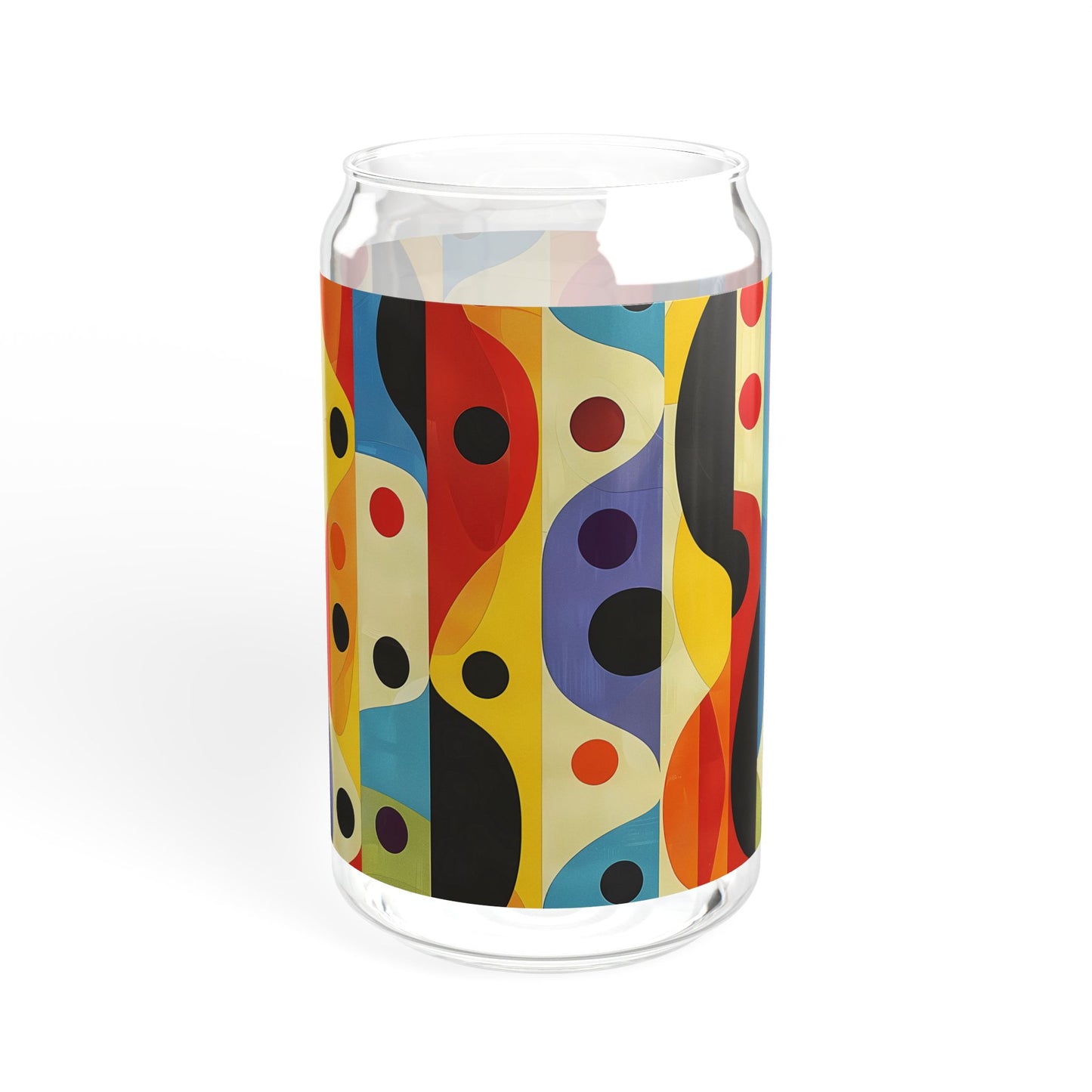 Linear Mesa Sipper Glass Tumbler - 16 oz - Sip in Style with a Bold Pop of Color!