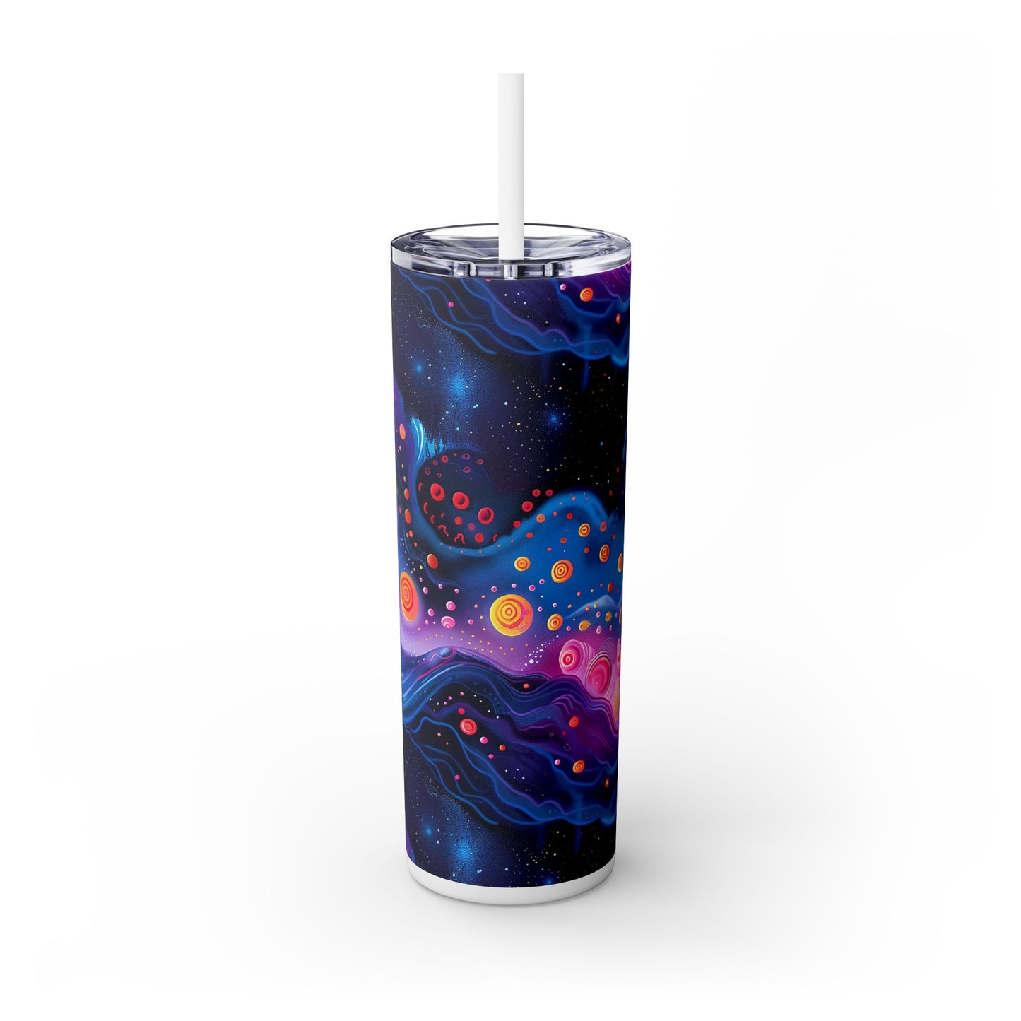 Cosmic Milky Way Skinny Tumbler with Straw - 20 oz. Insulated Stainless Steel - Take the Cosmos with You-One Sip at a Time!