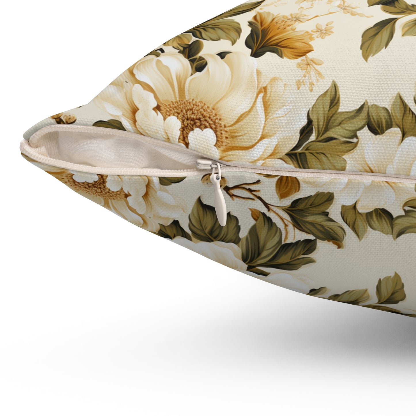 Austen Blooms Square Throw Pillow - Spun Polyester - Double-Sided Print - Concealed Zipper - Available in 4 sizes.