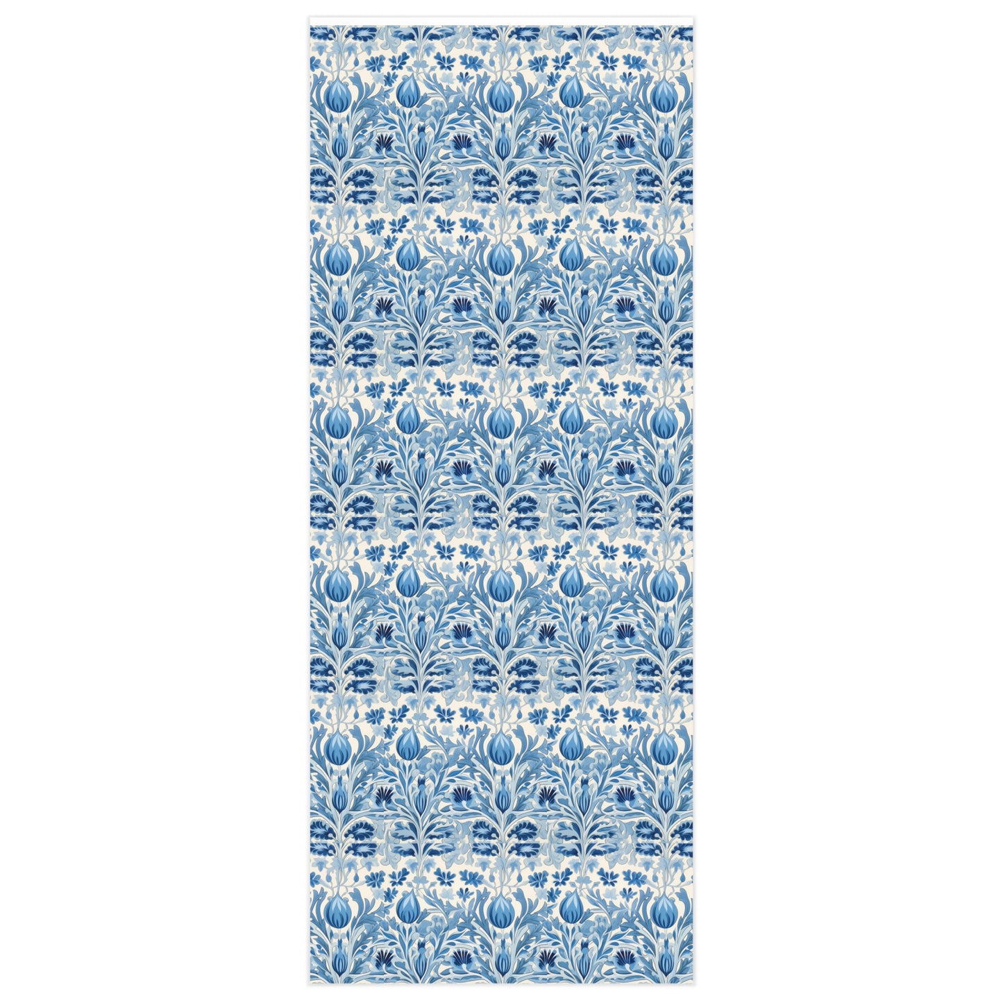 Dutch Blue Tulip Wrapping Paper. Inspired by Timeless Delft Pottery elegance. Available in 2 sizes.