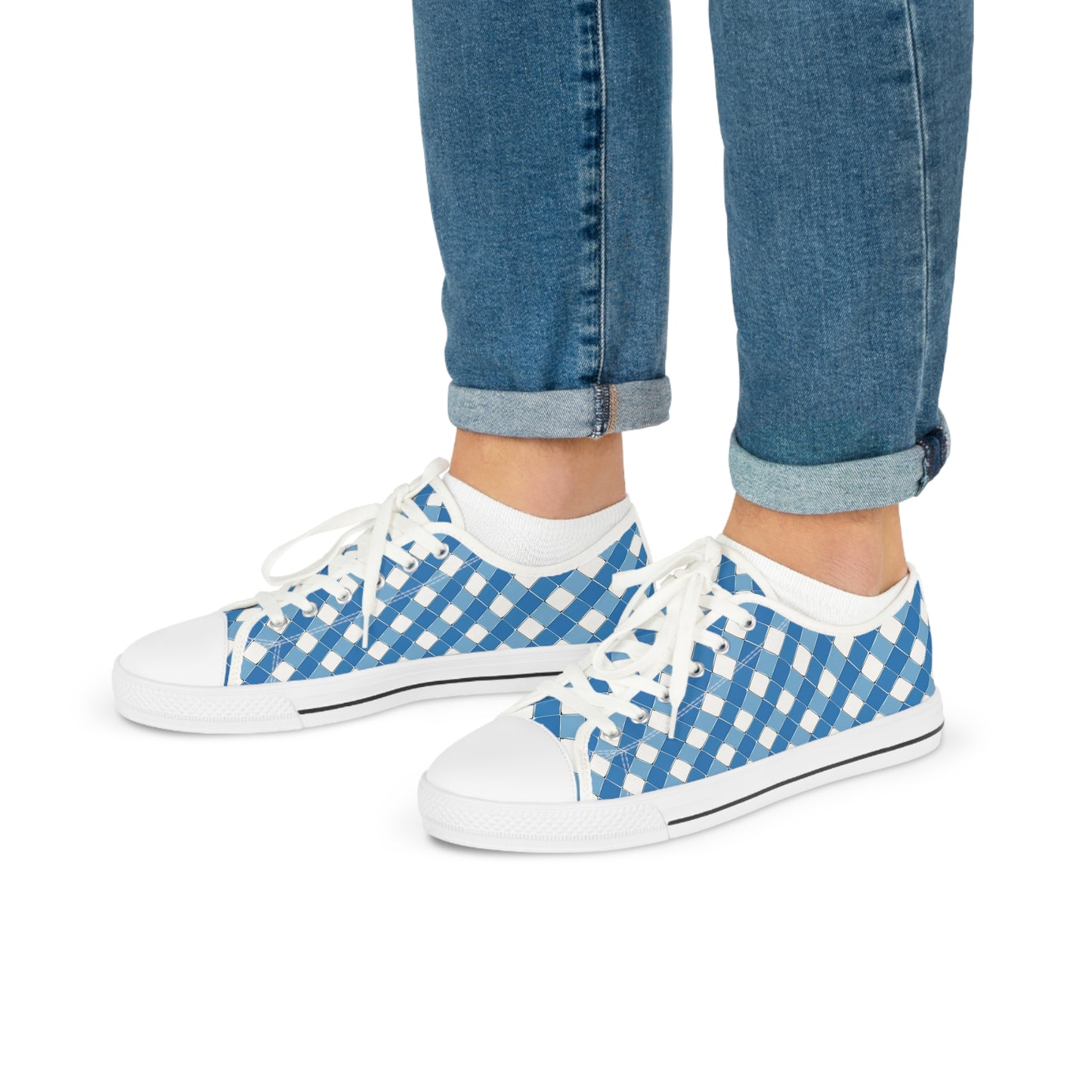 Modern Blue Ribbon Men's Low Top Sneakers - Step Up Your Style – Where Classic Meets Contemporary!