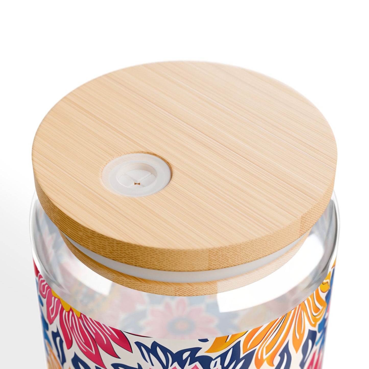 Sunsplash Petals Sipper Glass Tumbler - 16 oz - Sip in the Sunshine with Every Petal!