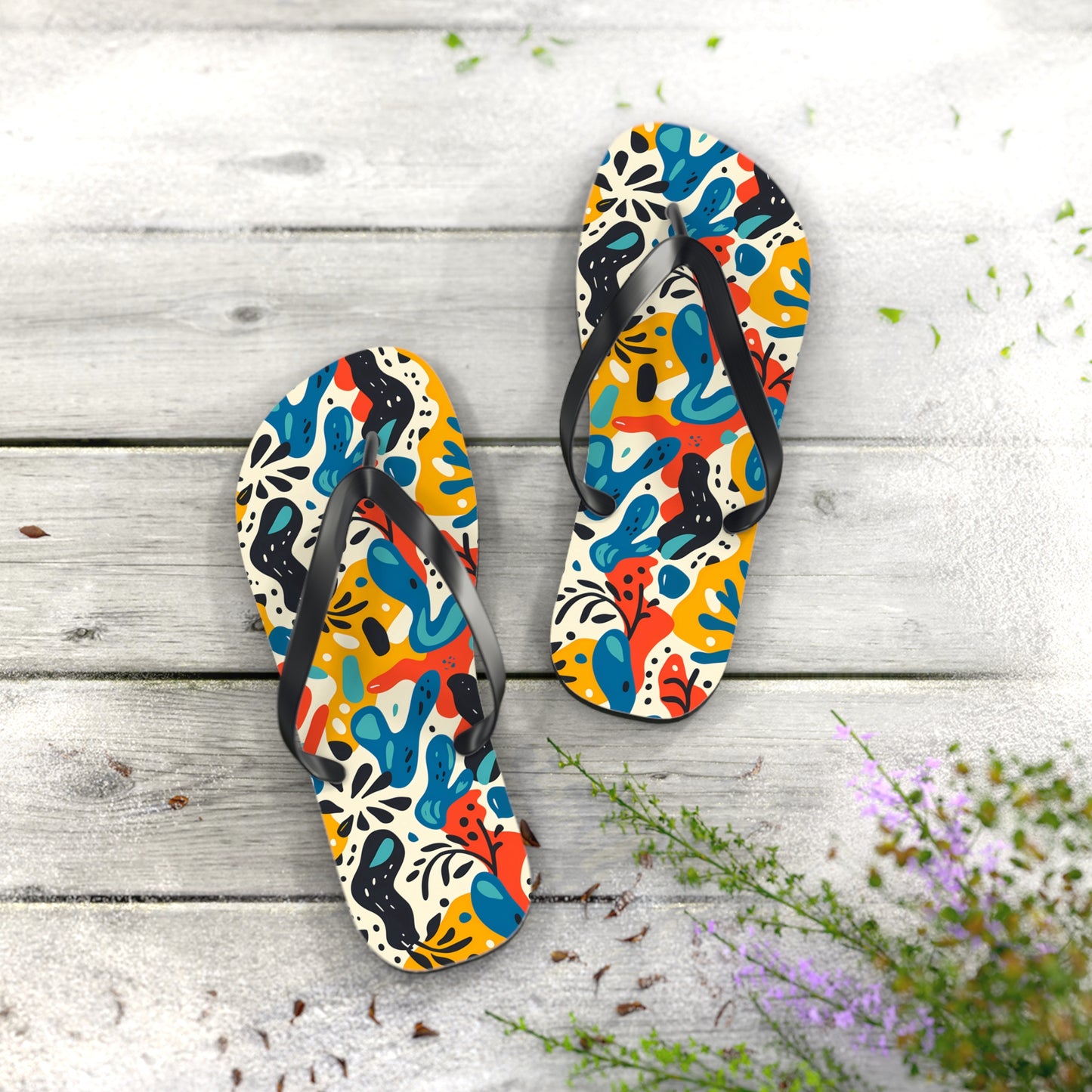 Spice of Life Flip Flops. 5/8" Thick Comfortable Summer or Winter Gym/Sauna Footwear for Men and Women.