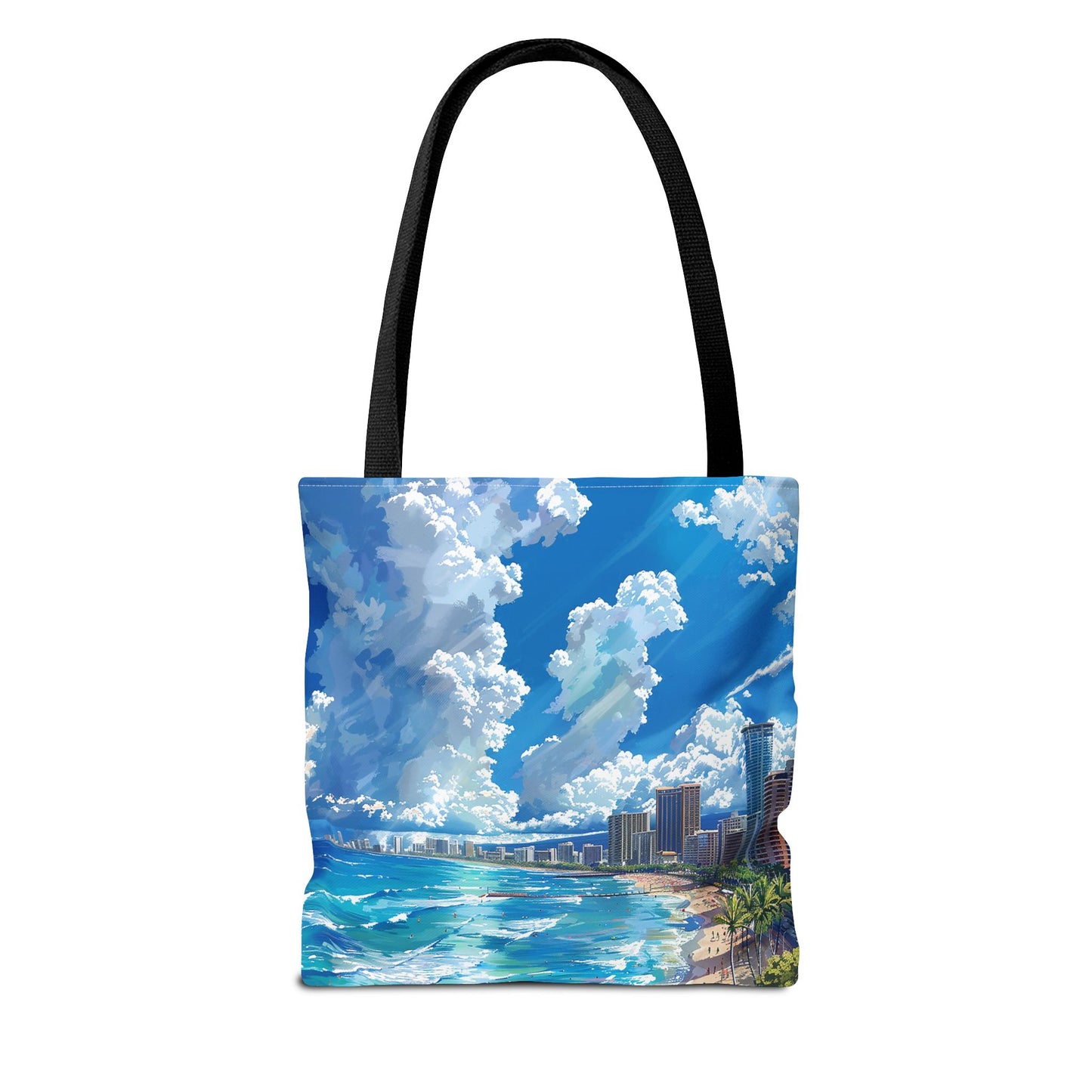 Waikiki Beach Tote Bag - Carry a Slice of Hawaiian Paradise Wherever You Go! Available in 3 sizes.