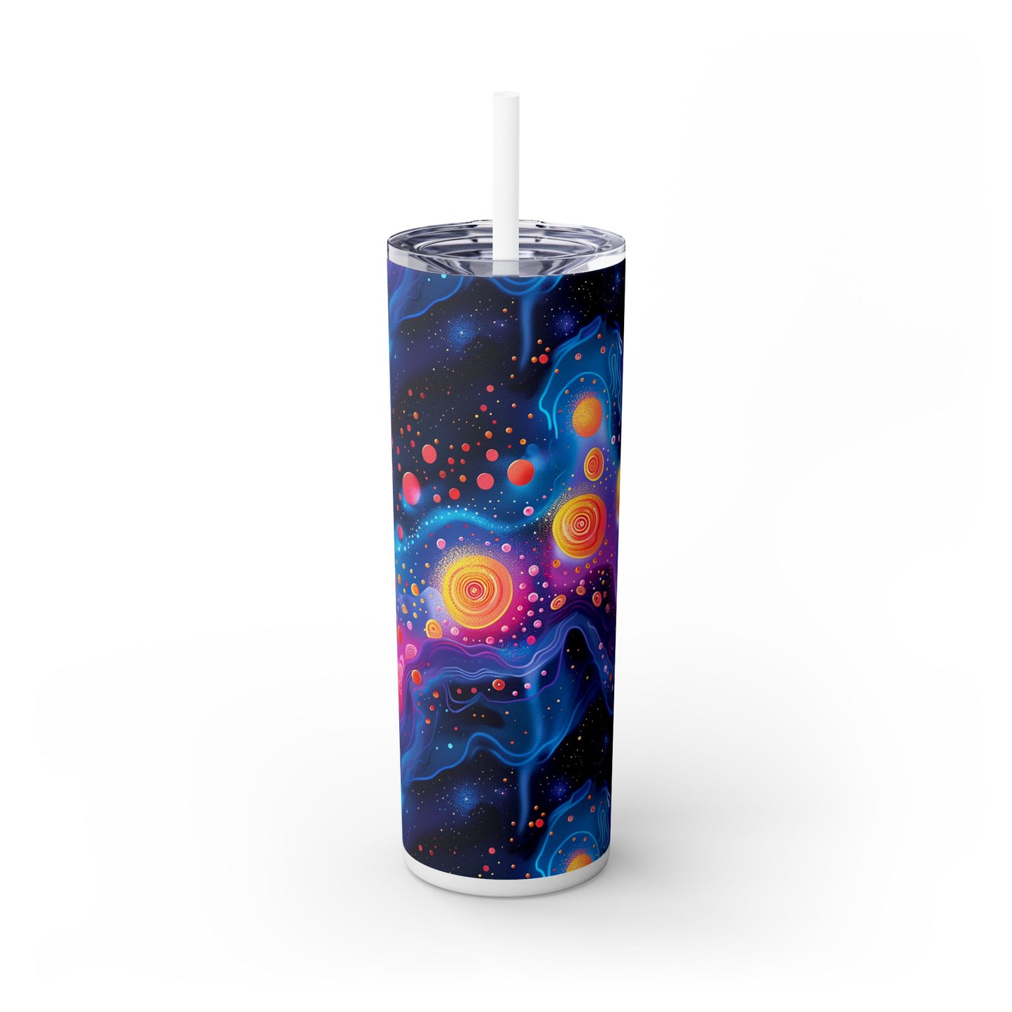Cosmic Milky Way Skinny Tumbler with Straw - 20 oz. Insulated Stainless Steel - Take the Cosmos with You-One Sip at a Time!