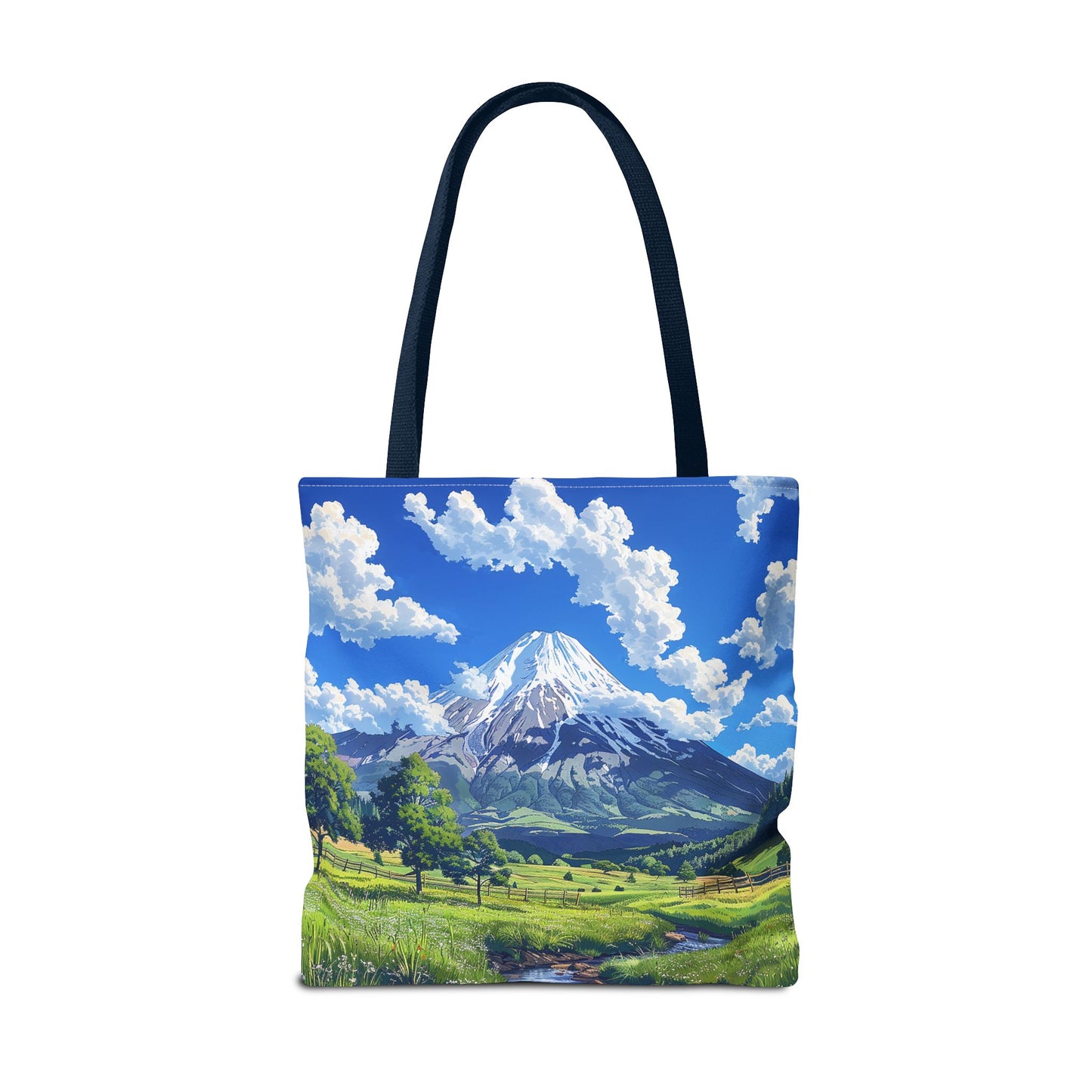 Mount Fuji Serenity Tote Bag - Carry the Tranquil Beauty of Japan's Iconic Peak! Available in 3 sizes.