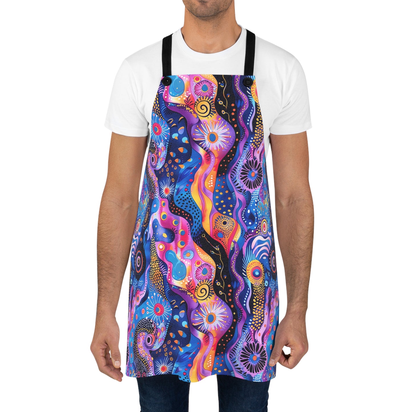 Purple Craziness Adult Apron - Cook up Creativity - Wear Your Art on Your Sleeve!