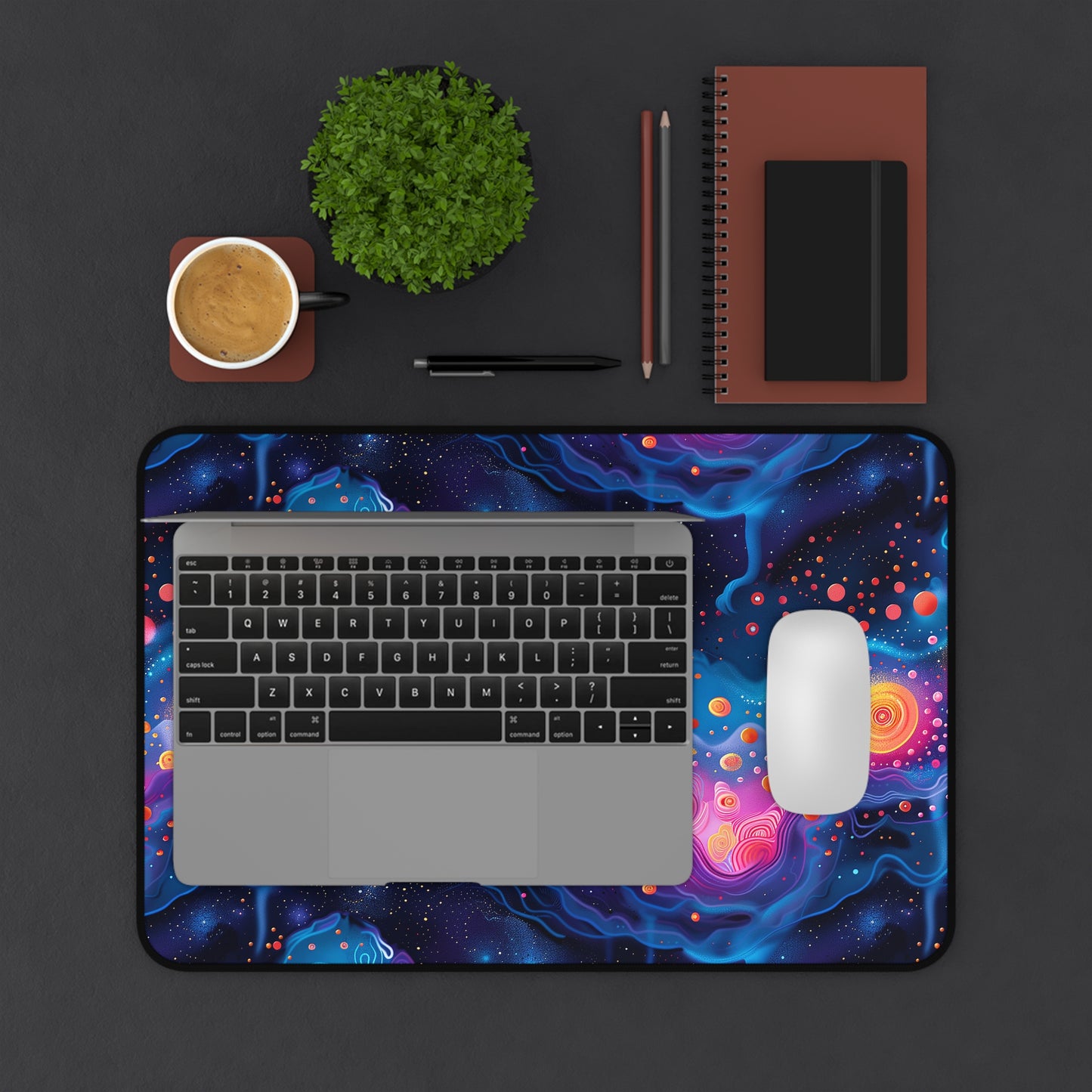 Cosmic Milky Way Desk Mat (Desk Pad) - Journey Through the Stars with Every Task! Available in 3 sizes.