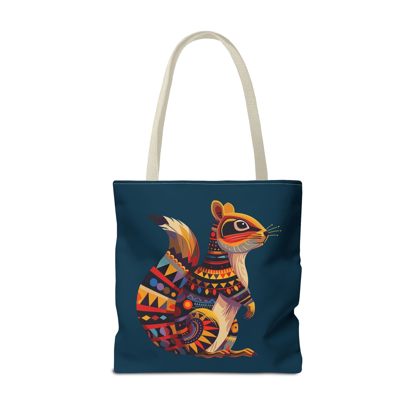 Autumn Squirrel Tote Bag - Wild Whimsy with a Tribal Twist! From our Spirit of the Wild Collection. Available in 3 sizes.