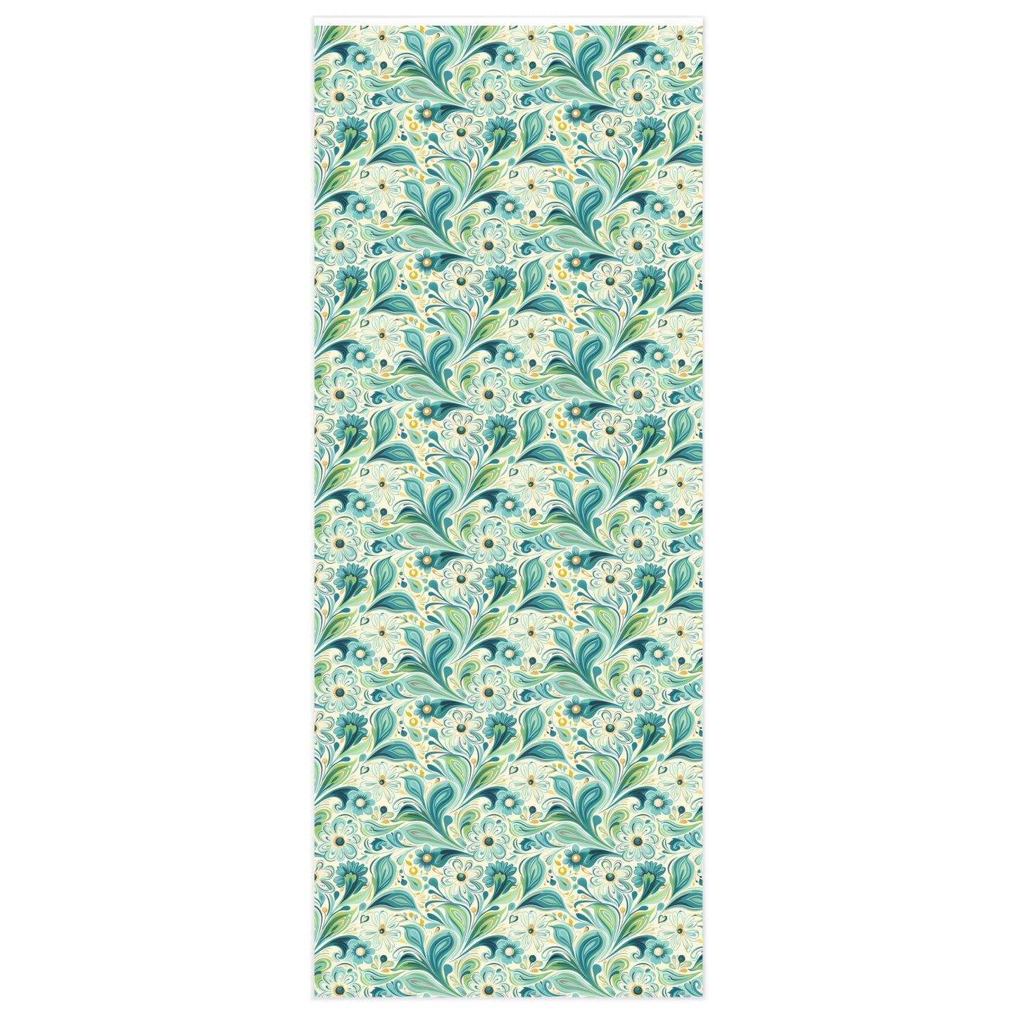 Whimsical Teal Floral Garden Wrapping Paper. Wrap Your Gifts in a Whimsy Wonderland! Available in 2 sizes.