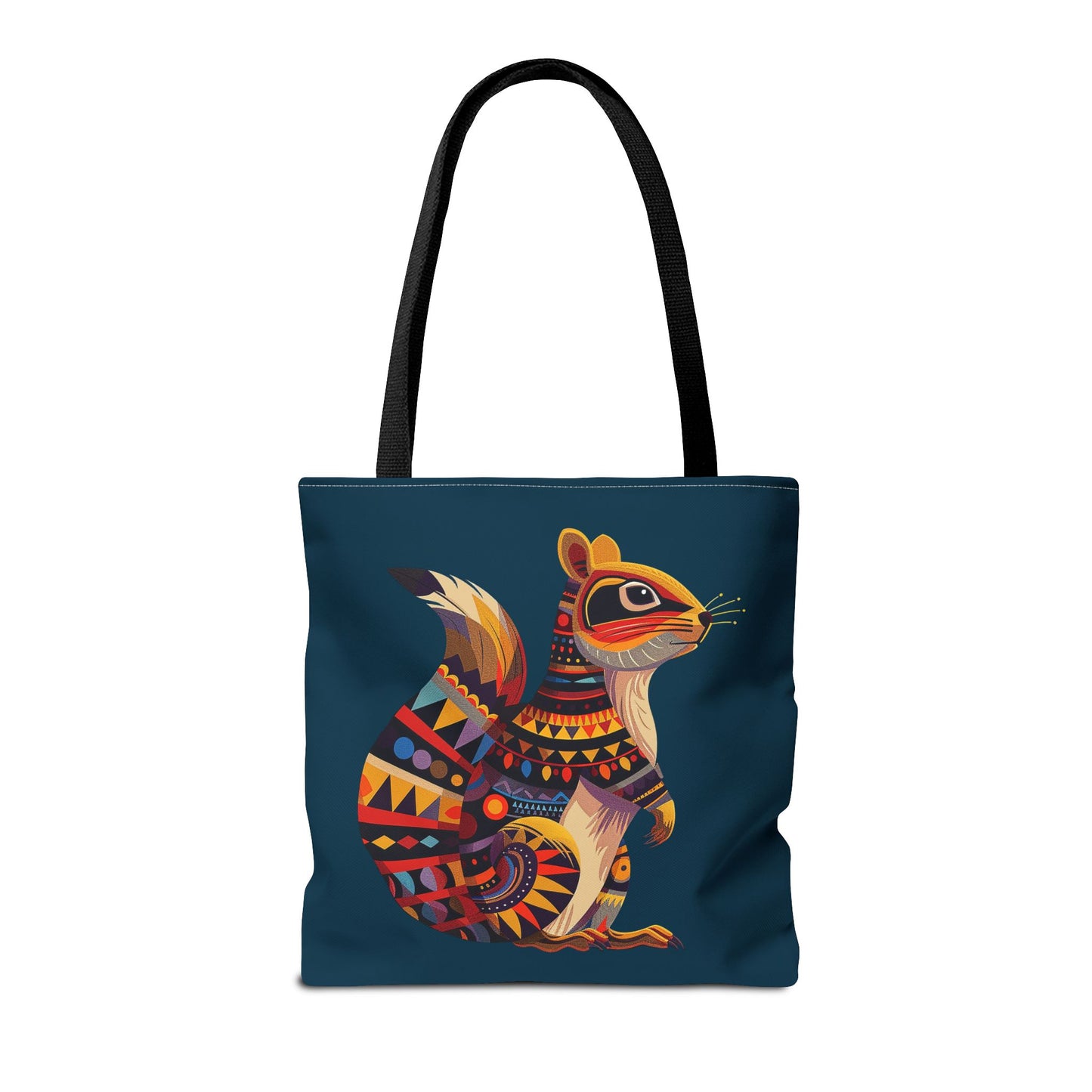 Autumn Squirrel Tote Bag - Wild Whimsy with a Tribal Twist! From our Spirit of the Wild Collection. Available in 3 sizes.