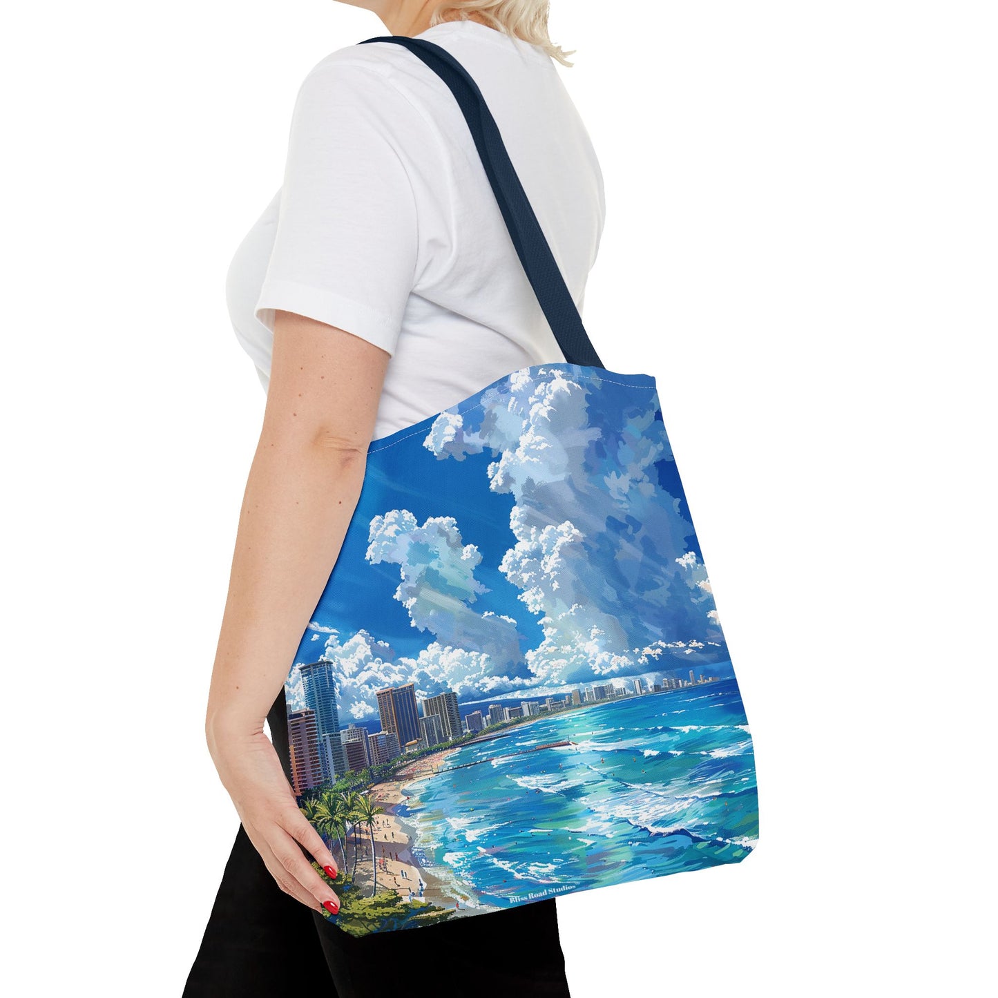 Waikiki Beach Tote Bag - Carry a Slice of Hawaiian Paradise Wherever You Go! Available in 3 sizes.