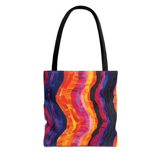 Desert Sunset Waves Tote Bag - Carry the Warmth of a Desert Sunset! Available in 3 sizes.