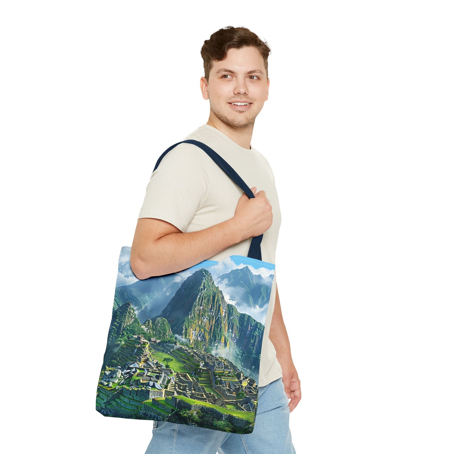 Machu Picchu Misty Peaks Tote Bag - Let the Mists of the Peruvian Andes Mountain Inspire Your Travels. Available in 3 sizes.