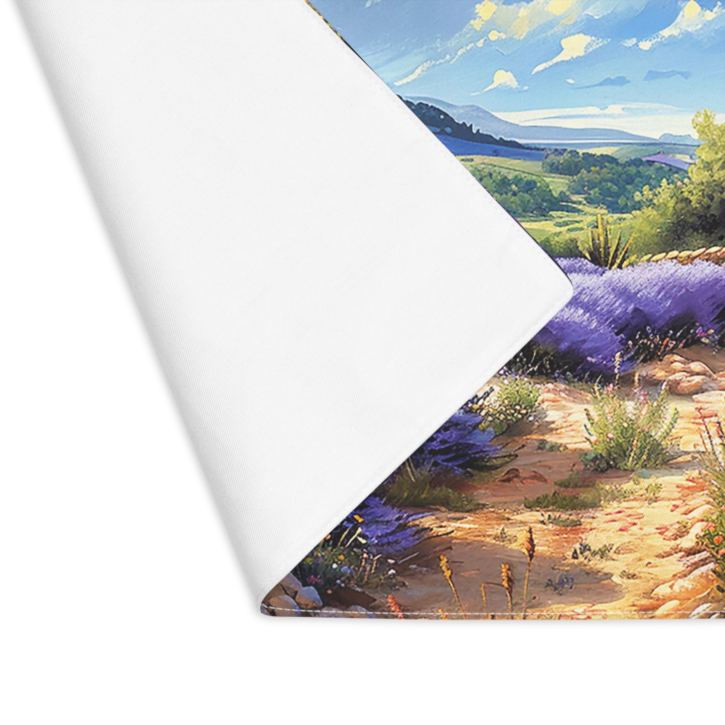 Tuscan Lavender Dreams Placemat - Dine in the Lavish Lavender Fields of Tuscany! Cotton Twill - 18" x 14"