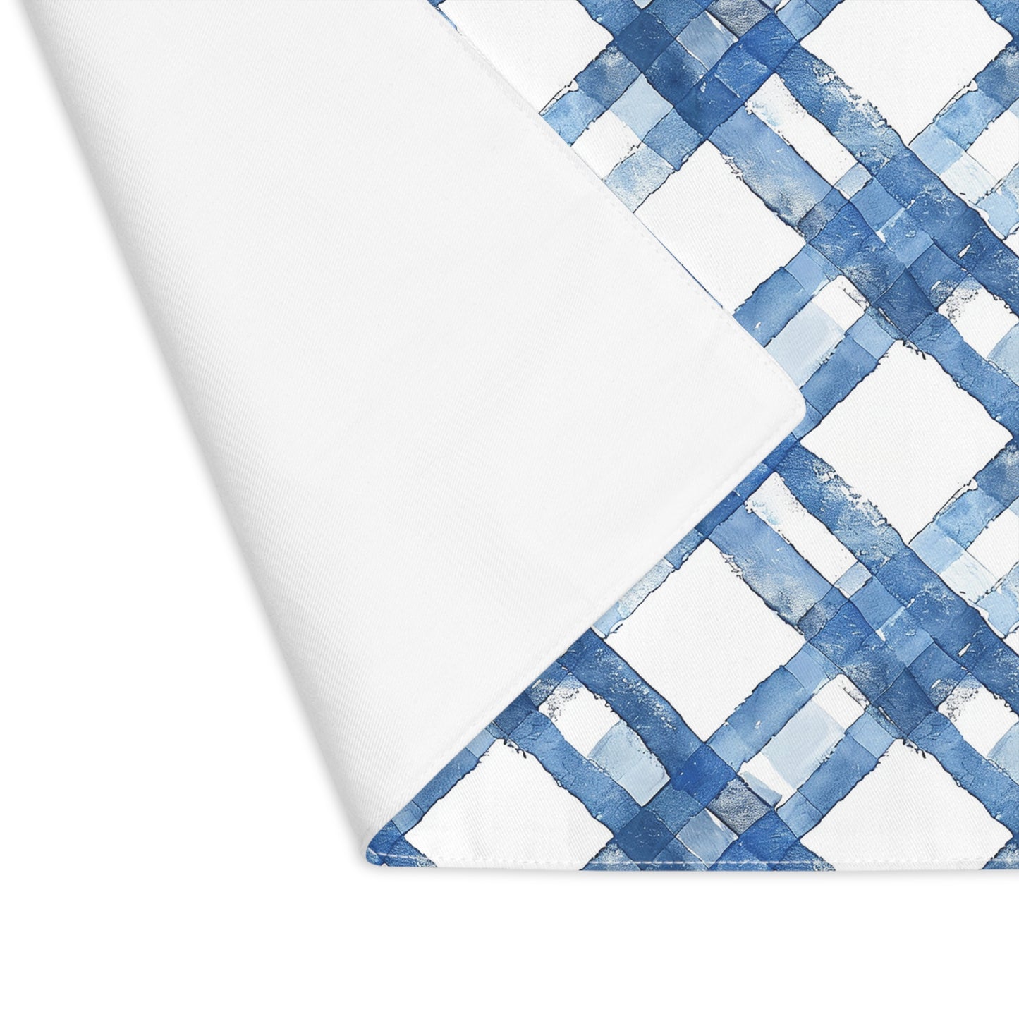 Blue Breeze Gingham Placemat - Classic Charm Meets Modern Elegance! Cotton Twill - 18" x 14"