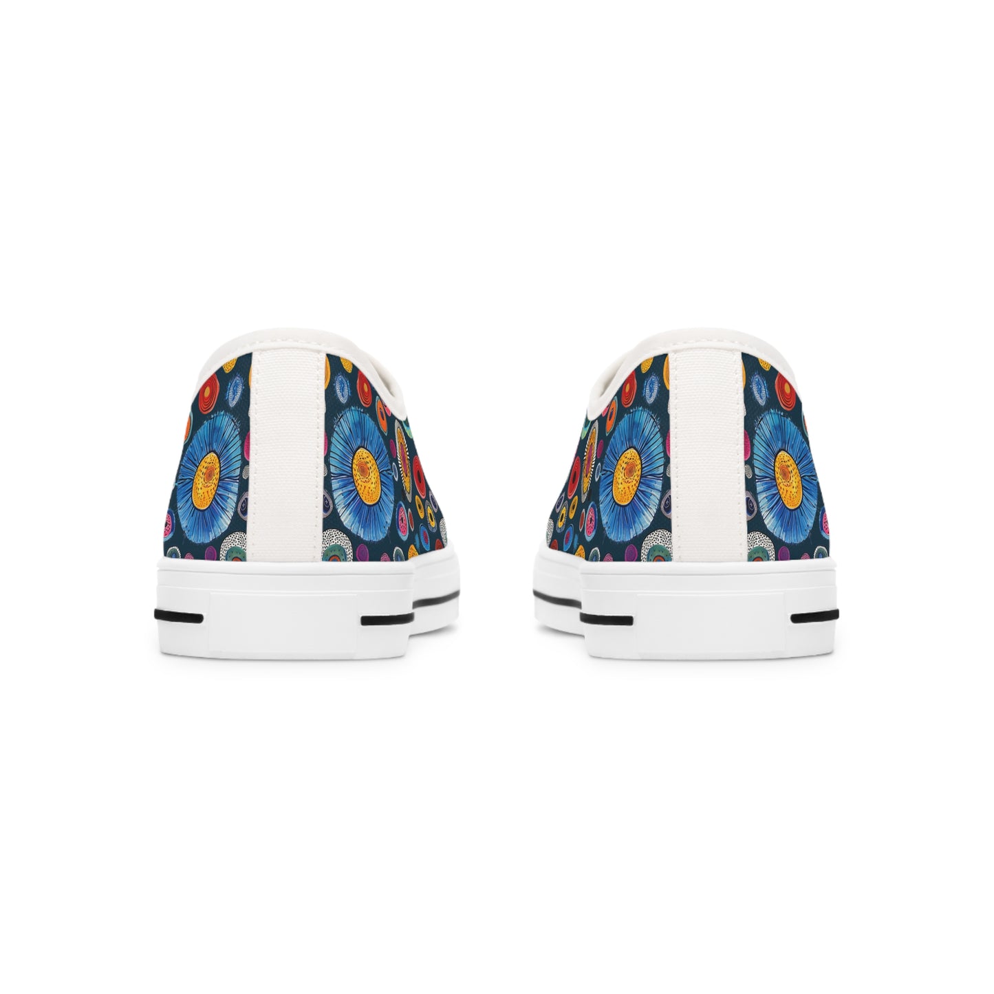 Primordial Space Life Ladies' Low Top Sneakers - Explore the Unseen – Where Science Meets Style!
