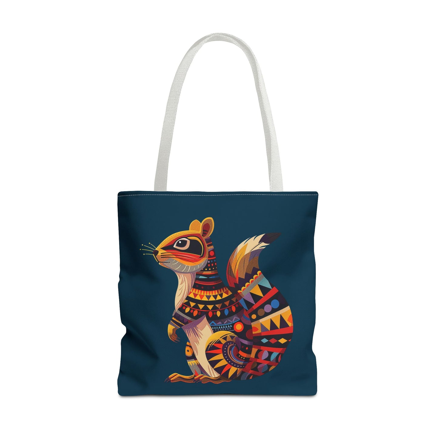 Autumn Squirrel Tote Bag - Wild Whimsy with a Tribal Twist! From our Spirit of the Wild Collection. Available in 3 sizes.