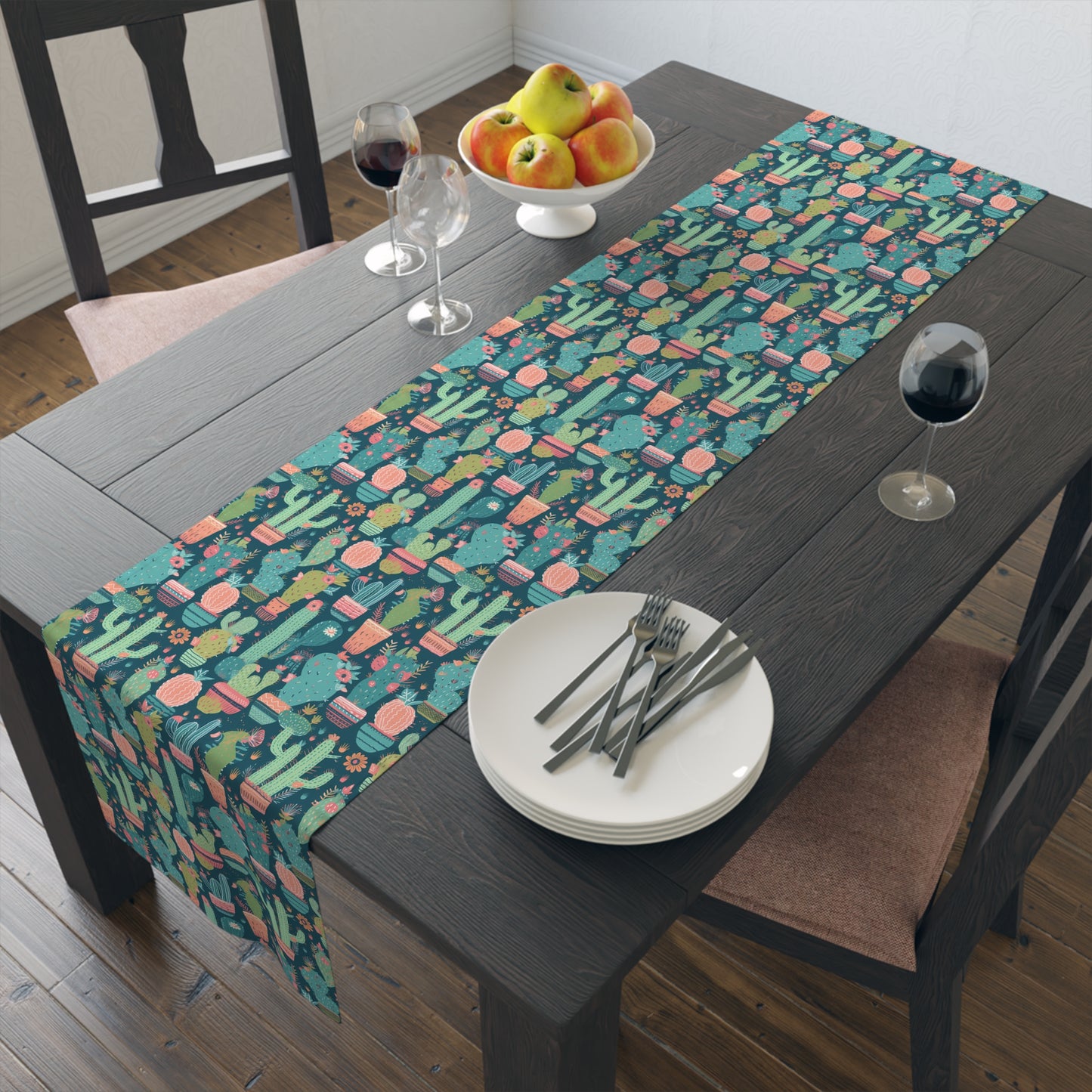 Cactus Cacophany Table Runner - Bring a Dance of Desert Delight to Your Table! Available in 2 sizes.