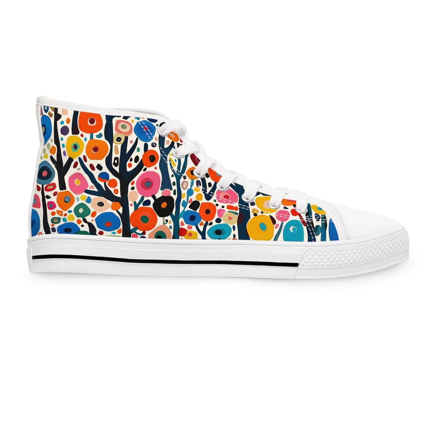 Poppy Forest Ladies' High Top Sneakers - Nature Meets Artistry - Poppy Forest!