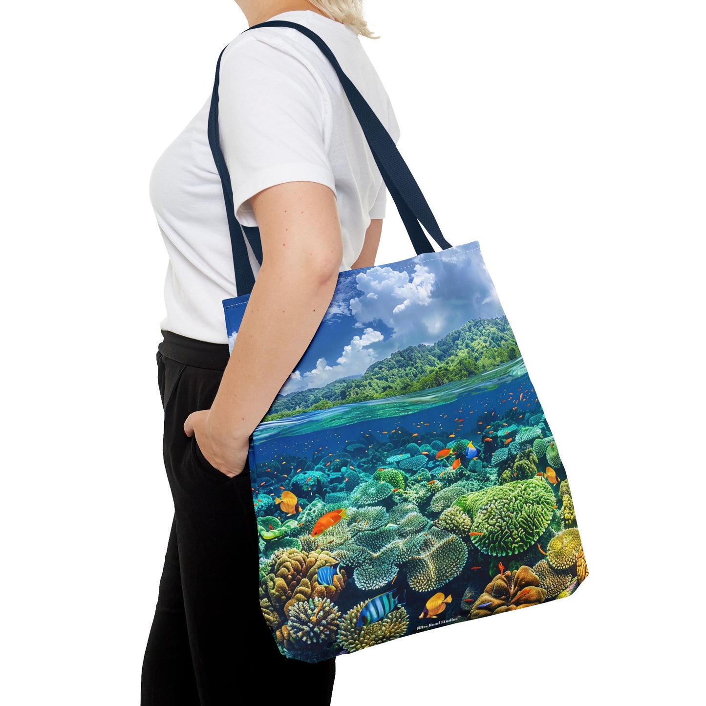 Coral Reef Dreamscape Tote Bag - Dive into a Dream with Every Carry! Available in 3 sizes.