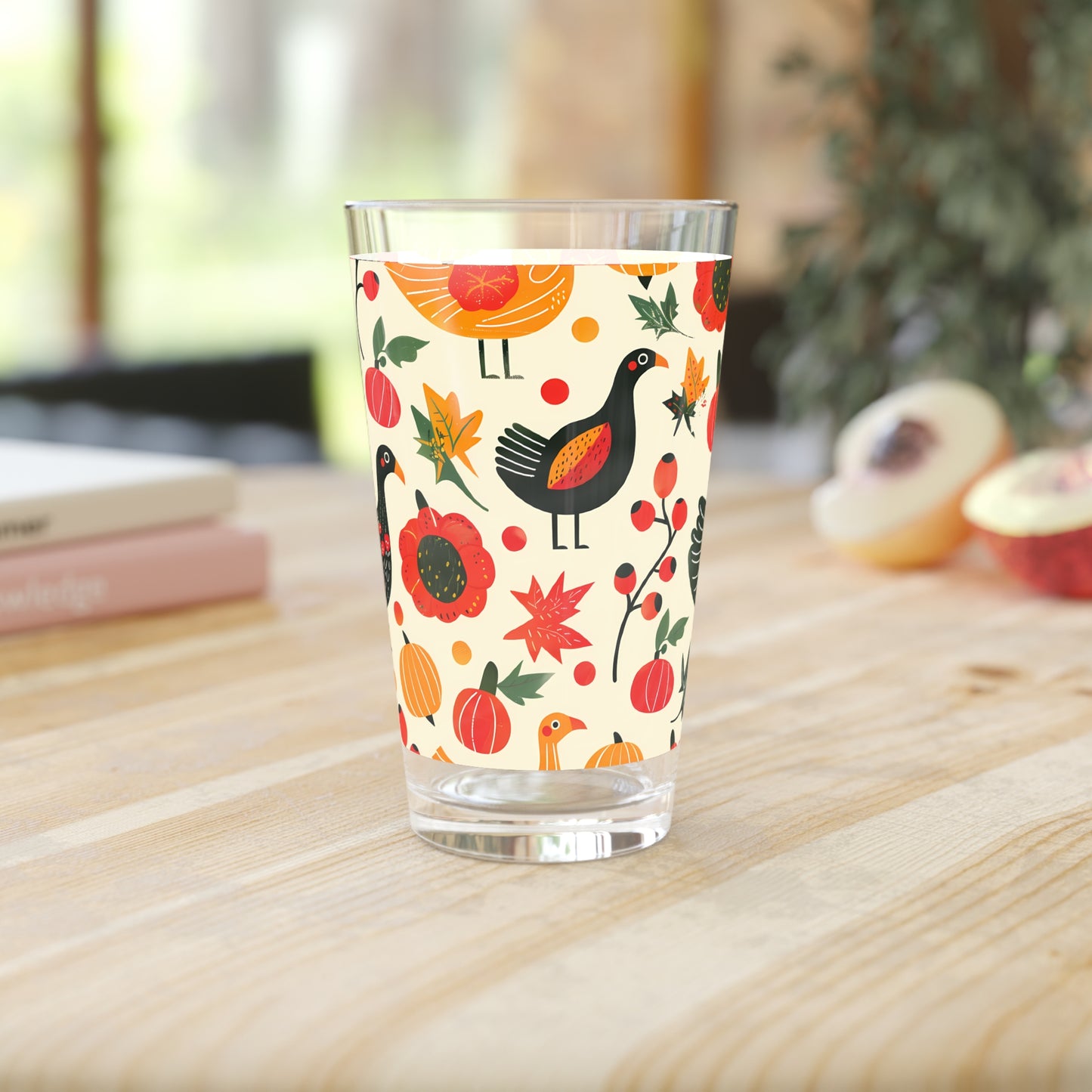 Turkey Trot Harvest Pint Glass - 16 oz - Cheers to Autumn with a Pint of Harvest Happiness!