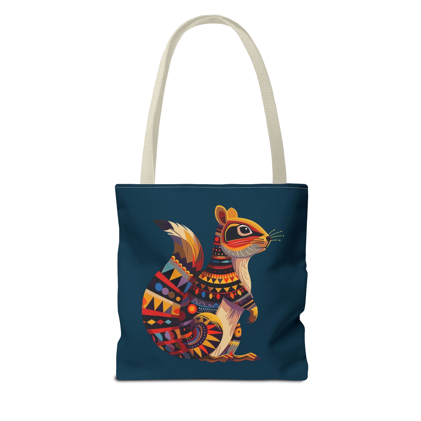 Autumn Squirrel Tote Bag - Wild Whimsy with a Tribal Twist! From our Spirit of the Wild Collection. Available in 3 sizes.