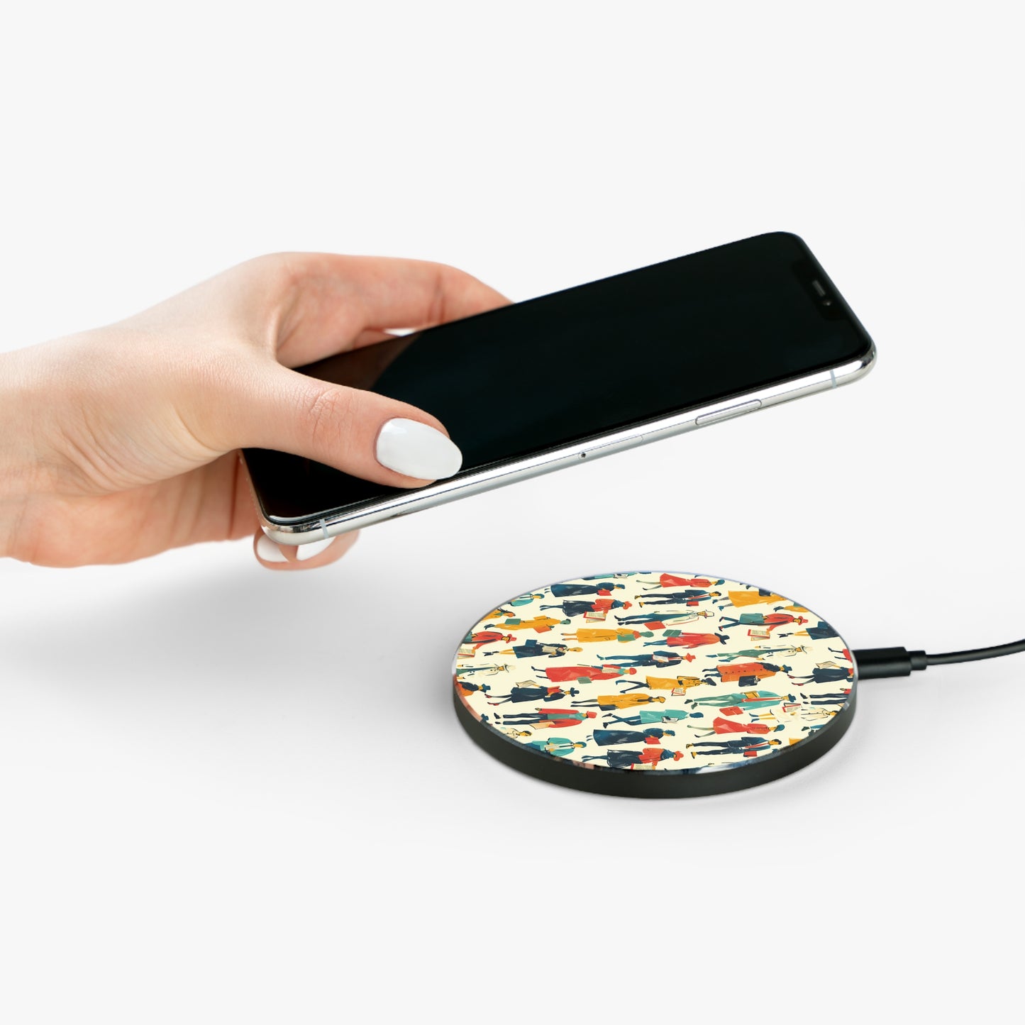 Literary People Wireless Charger - Charge Up Your Day with a Page from the City!