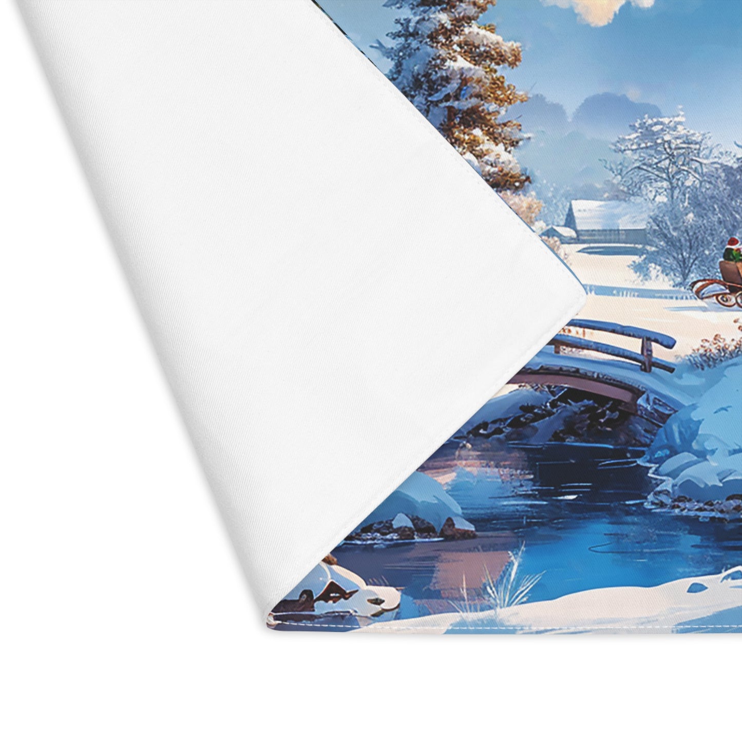 Christmas Season Placemat - Set the Scene for a Festive Feast with a Touch of Christmas Magic! Cotton Twill - 18" x 14"