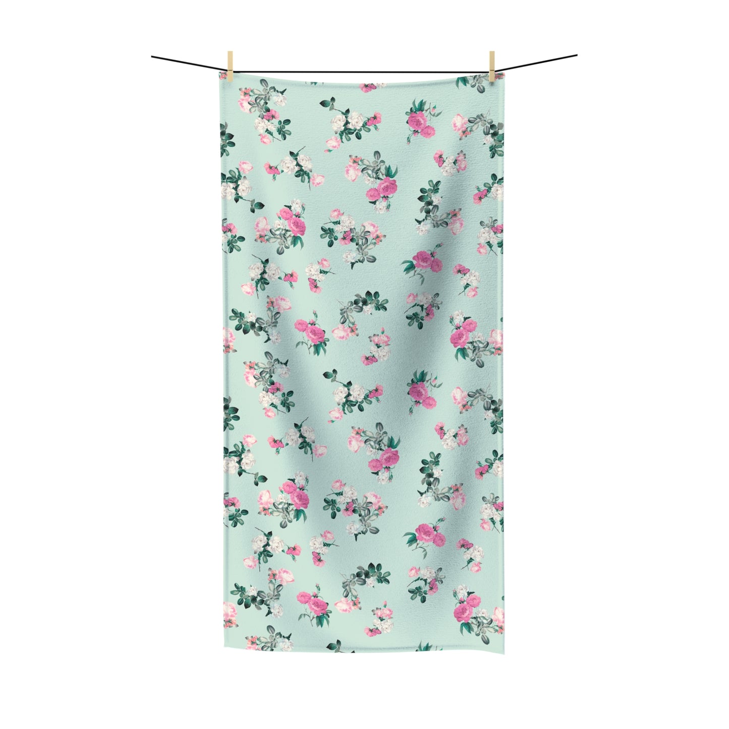 Delicate Rose Garden Polycotton Bath Towel - Wrap Yourself in Blooming Elegance! Available in 2 sizes.