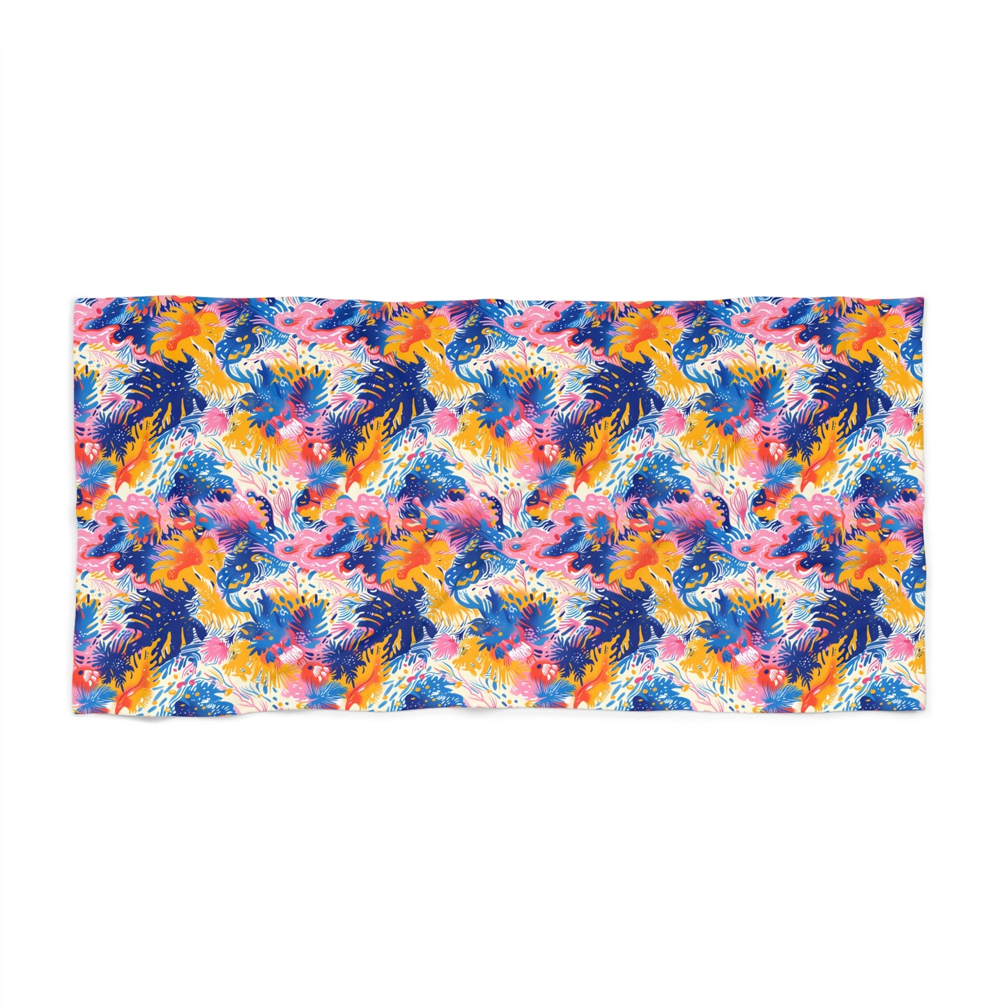 Splatter Blossom Luxurious Designer Beach Towel - Splash into Style with our Splatter Blossom Beach Towel! Available in 2 sizes.