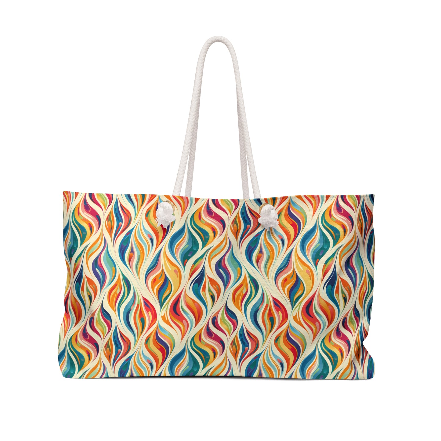 Modern Art Flames Weekender Bag - Ignite Your Style - Blaze a Trail with Fiery Elegance!