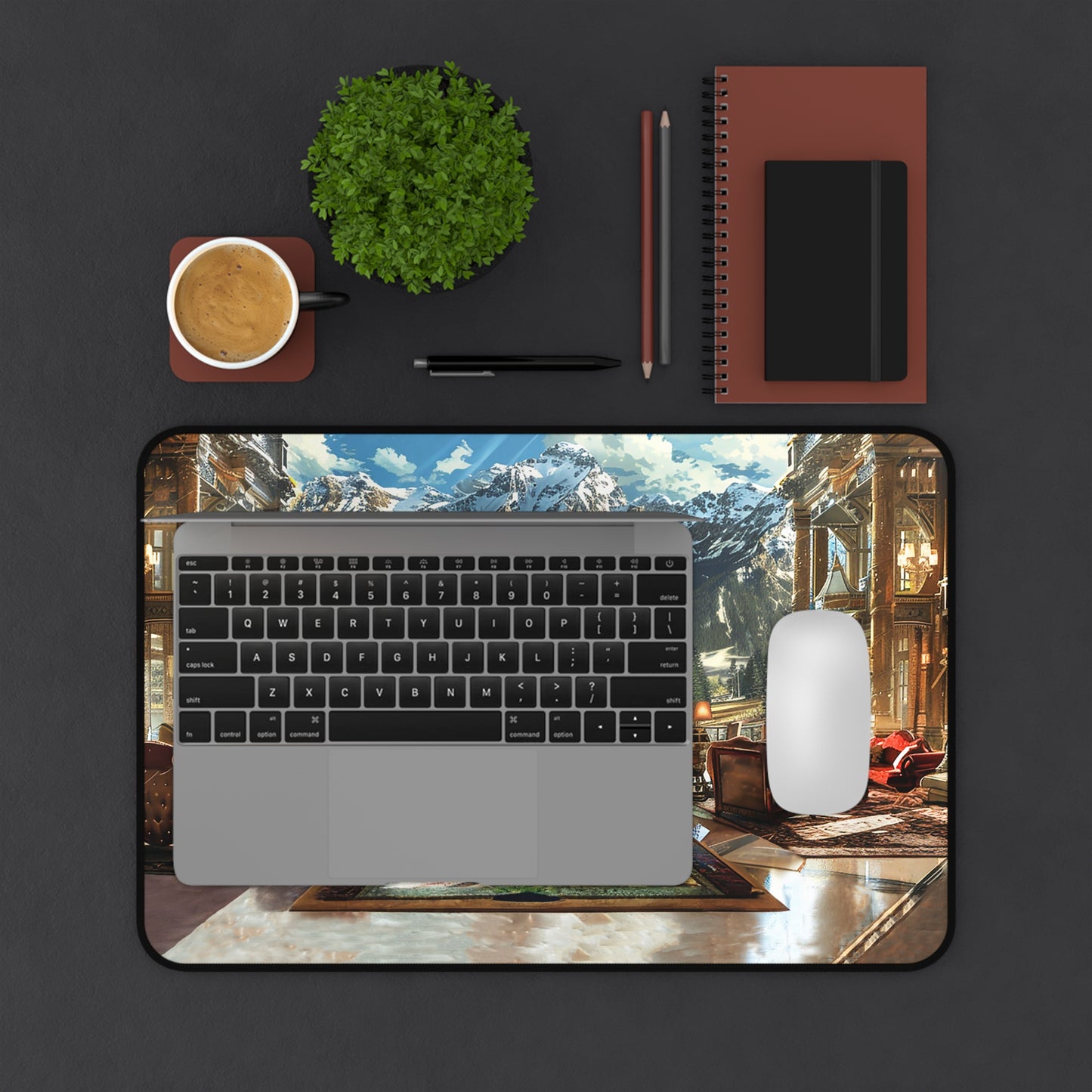 Rocky Mountain Retreat Desk Mat (Desk Pad) - Experience the Luxury of the Rockies at Your Desk! Available in 3 sizes.