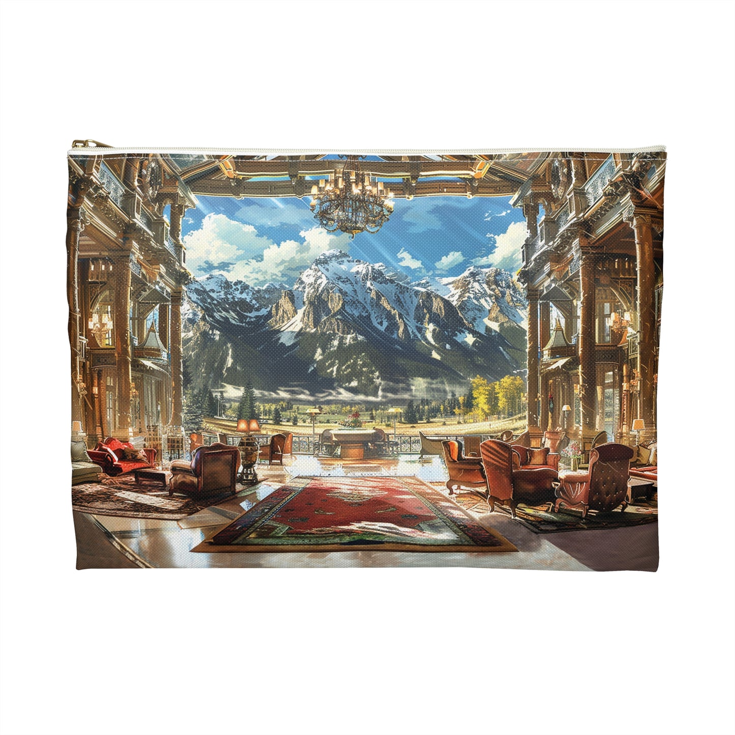 Rocky Mountain Retreat Accessory Pouch - Experience the Serenity of the Rockies, Wherever You Roam! Available in 2 sizes.