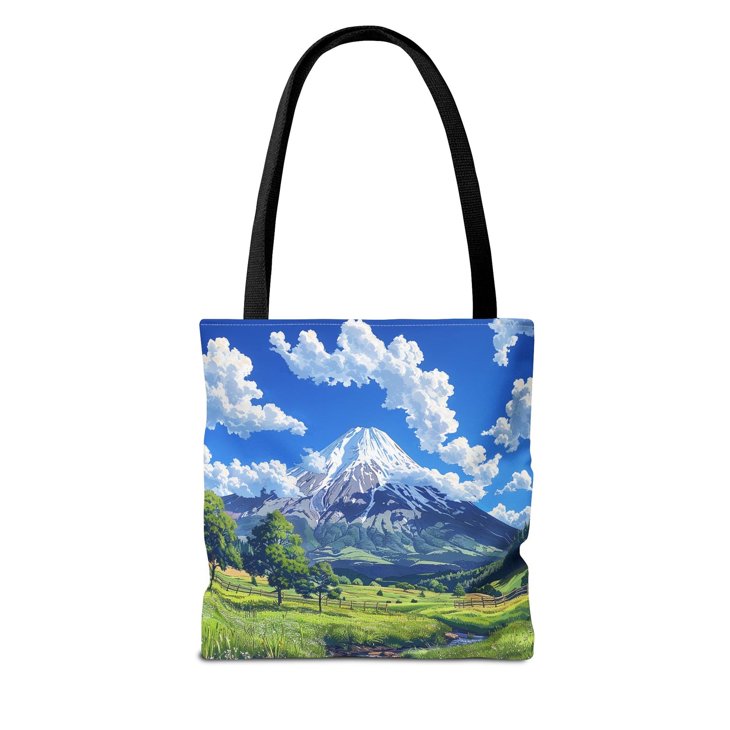Mount Fuji Serenity Tote Bag - Carry the Tranquil Beauty of Japan's Iconic Peak! Available in 3 sizes.