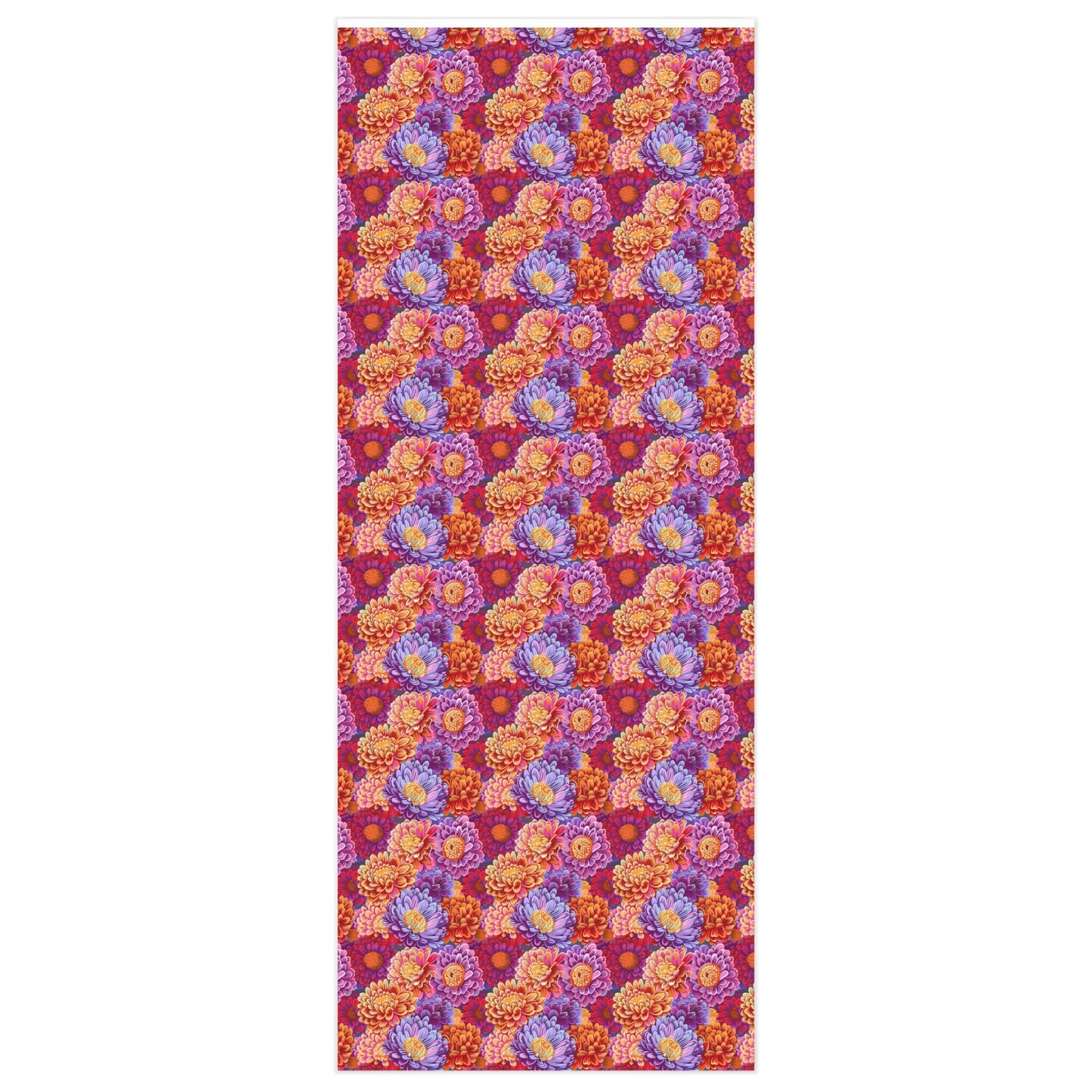 Mum's the Word Wrapping Paper - Wrap Your Gifts in Chrysanthemum Elegance! Available in 2 sizes.