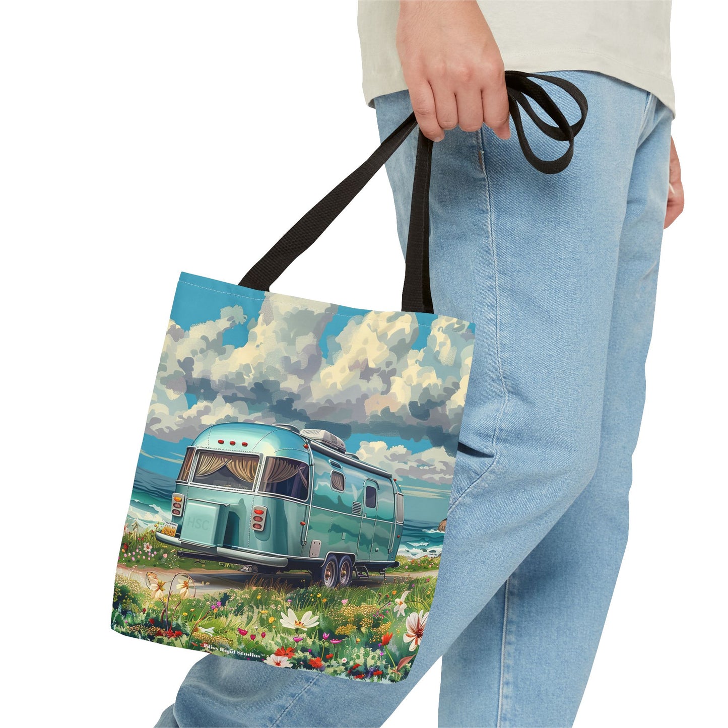 Retro Bliss Adventure Tote Bag - Adventure Awaits, Vintage Style! Available in 3 sizes.