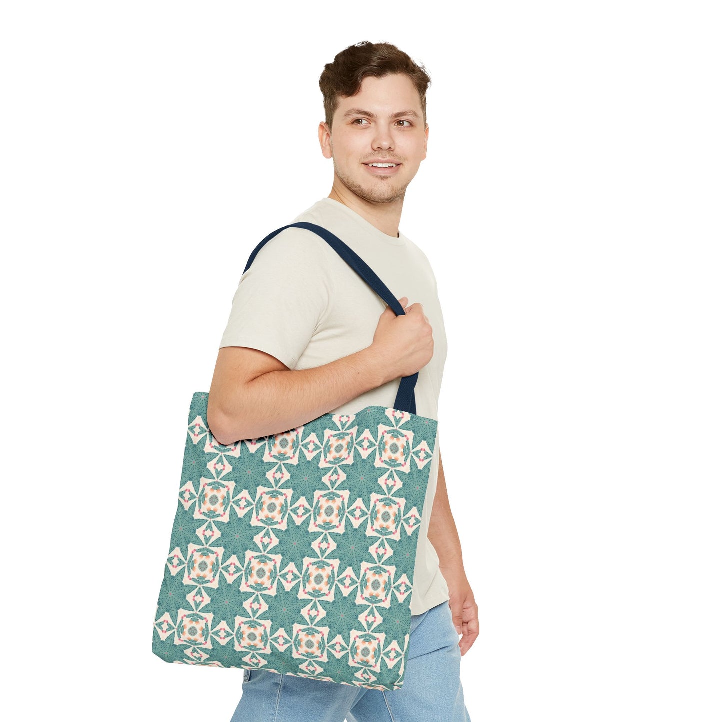 Desert Cactus Star Tile Tote Bag - Carry Southwest Charm Wherever You Go! Available in 3 sizes.