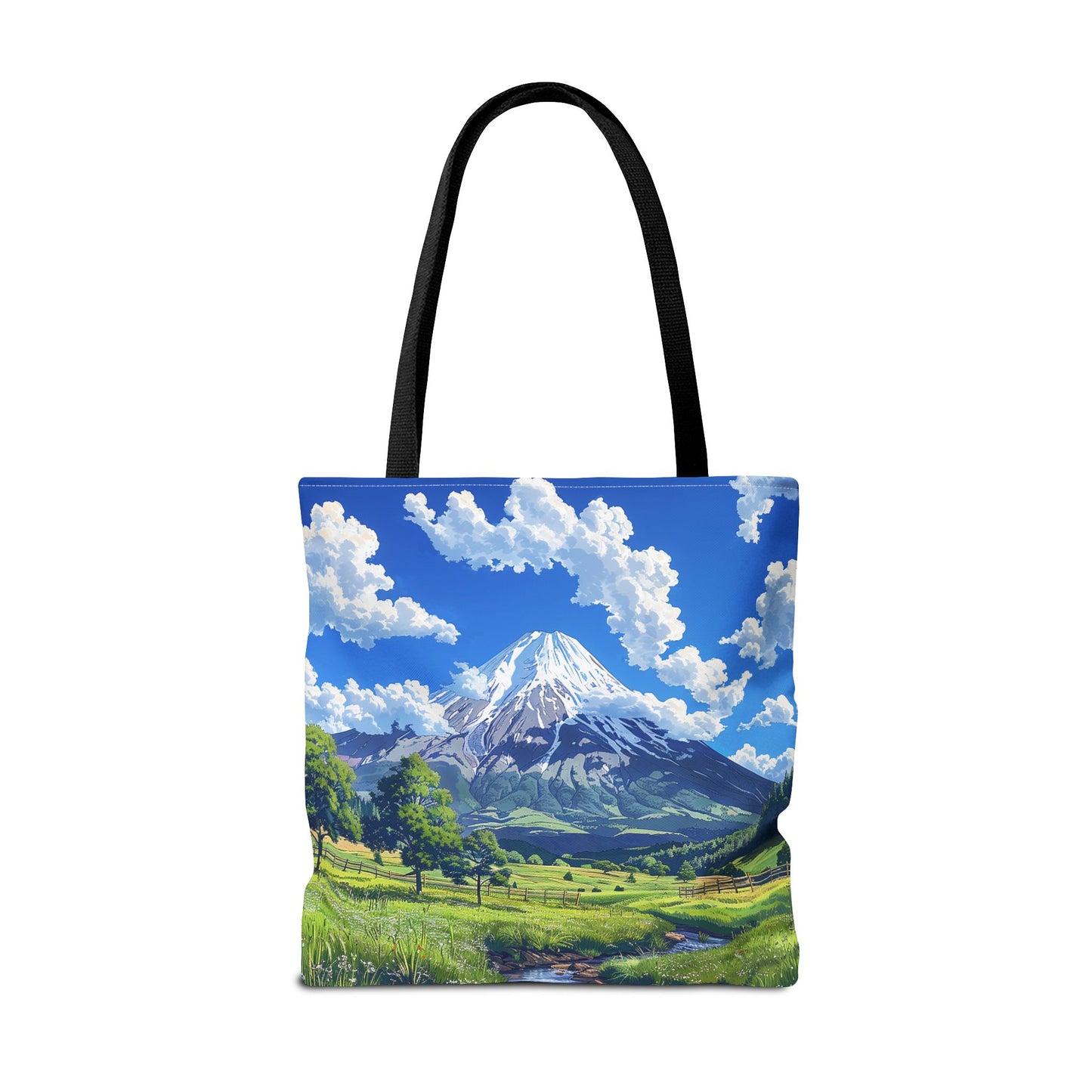 Mount Fuji Serenity Tote Bag - Carry the Tranquil Beauty of Japan's Iconic Peak! Available in 3 sizes.