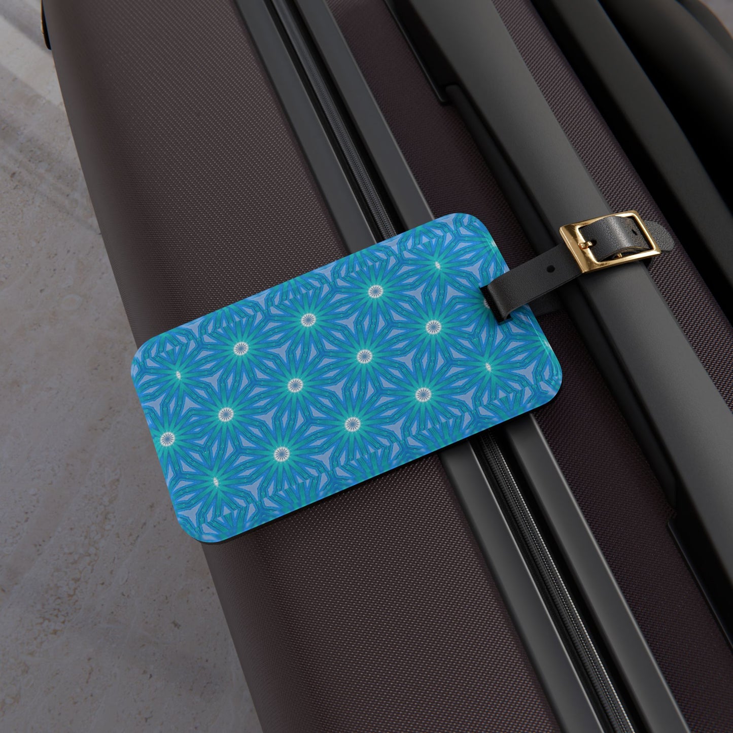 Sapphire Nebula Luggage Tag - Journey Beyond the Ordinary with the Sapphire Nebula Luggage Tag!
