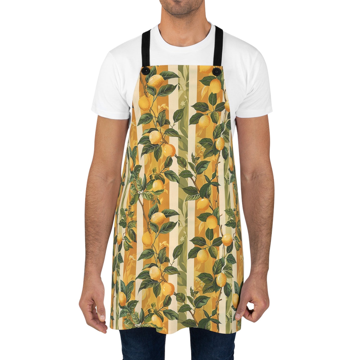 Lemon Grove Elegance Adult Apron - Infuse Your Kitchen with a Touch of French Elegance!