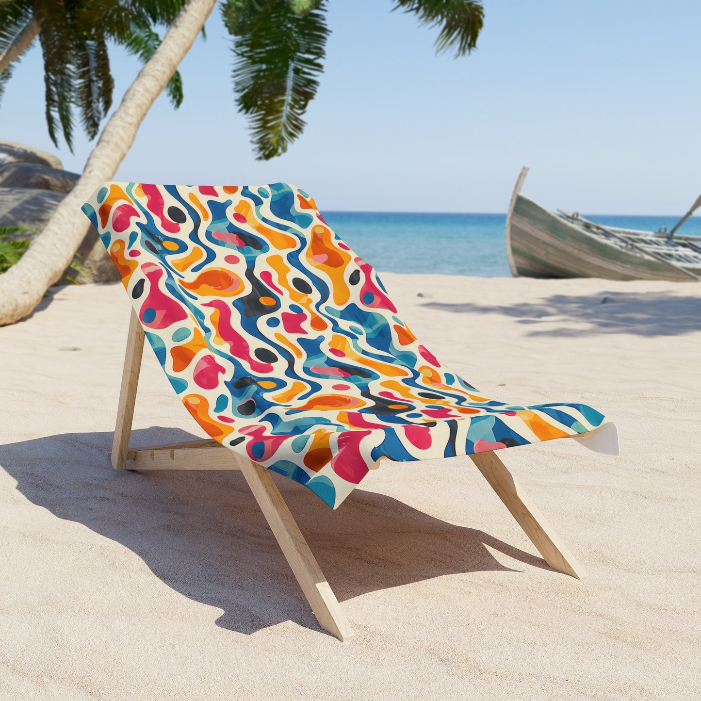 Oceanic Color Splash Luxurious Beach Towel - Dive into Colorful Comfort with Oceanic Color Splash! Available in 2 sizes.