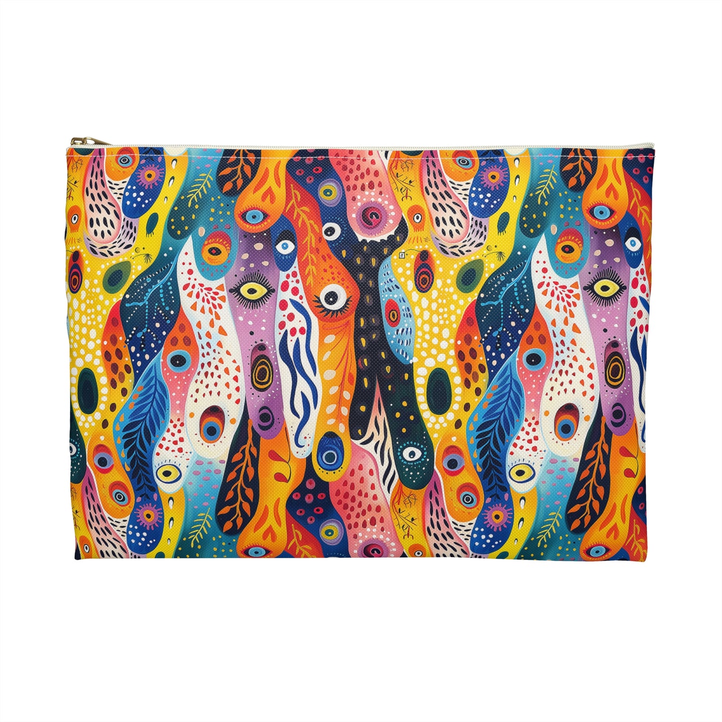 Whimsical Wavy Wonders Accessory Pouch - Let Your Style Take a Wavy Turn! Available in 2 sizes.