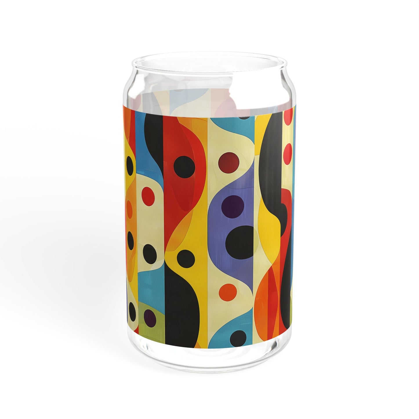 Linear Mesa Sipper Glass Tumbler - 16 oz - Sip in Style with a Bold Pop of Color!