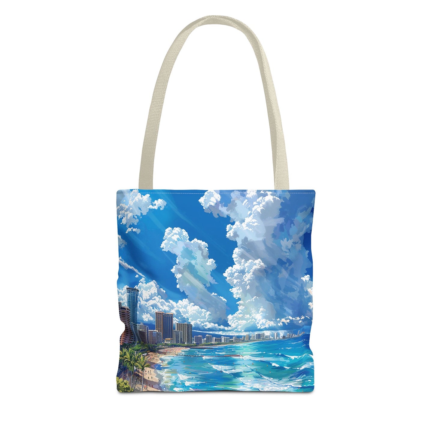 Waikiki Beach Tote Bag - Carry a Slice of Hawaiian Paradise Wherever You Go! Available in 3 sizes.