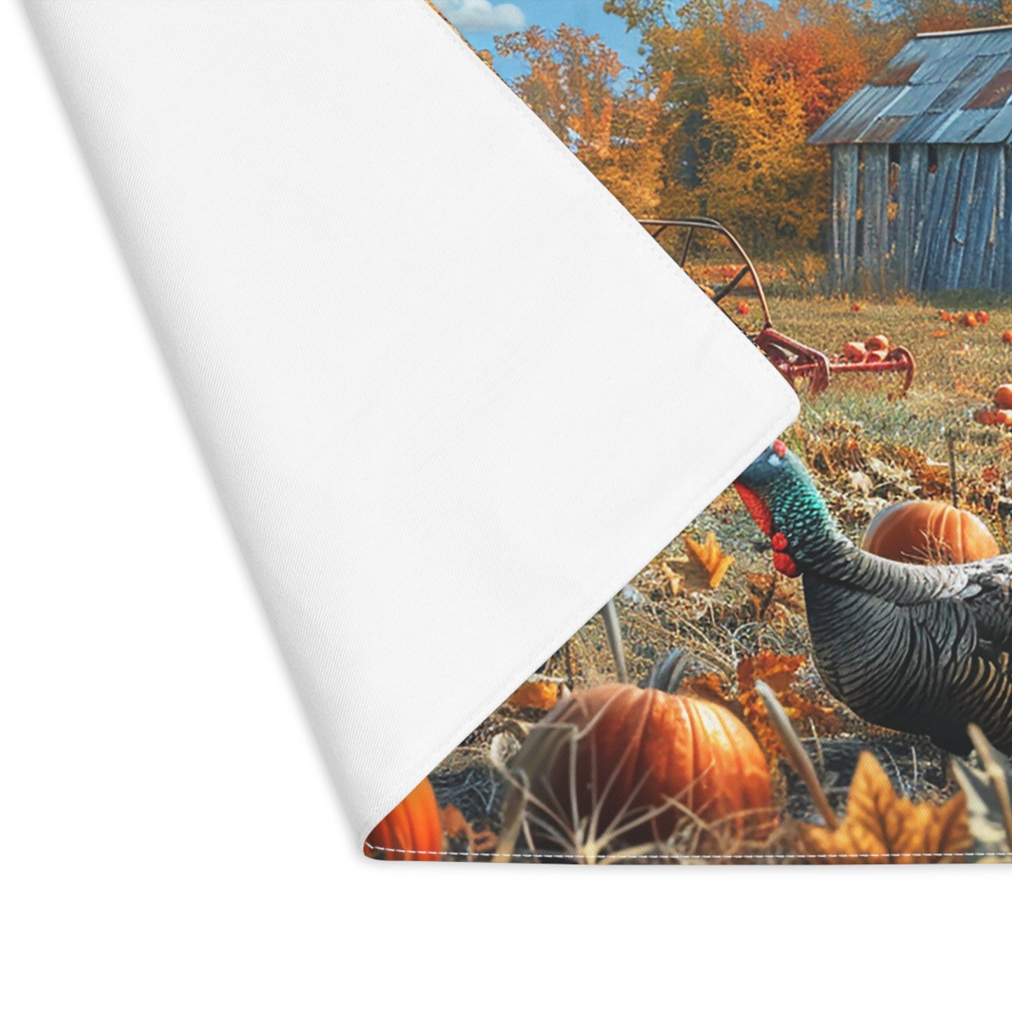 Thanksgiving Season Placemat - Grateful for All of Life's Blessings! Cotton Twill - 18" x 14"