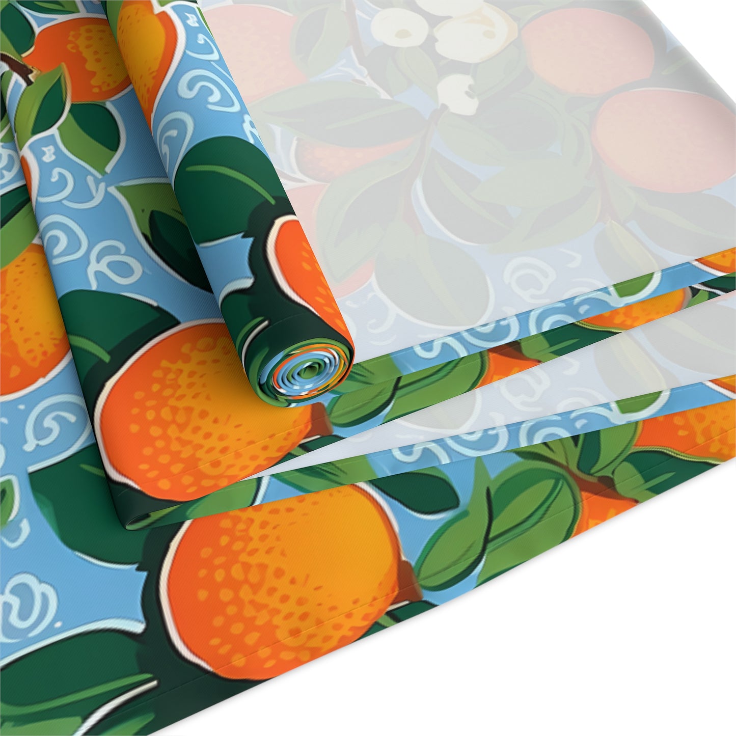 Citrus Blue Bliss Table Runner - Brighten Your Table with a Splash of Citrus Bliss! Available in 2 sizes.